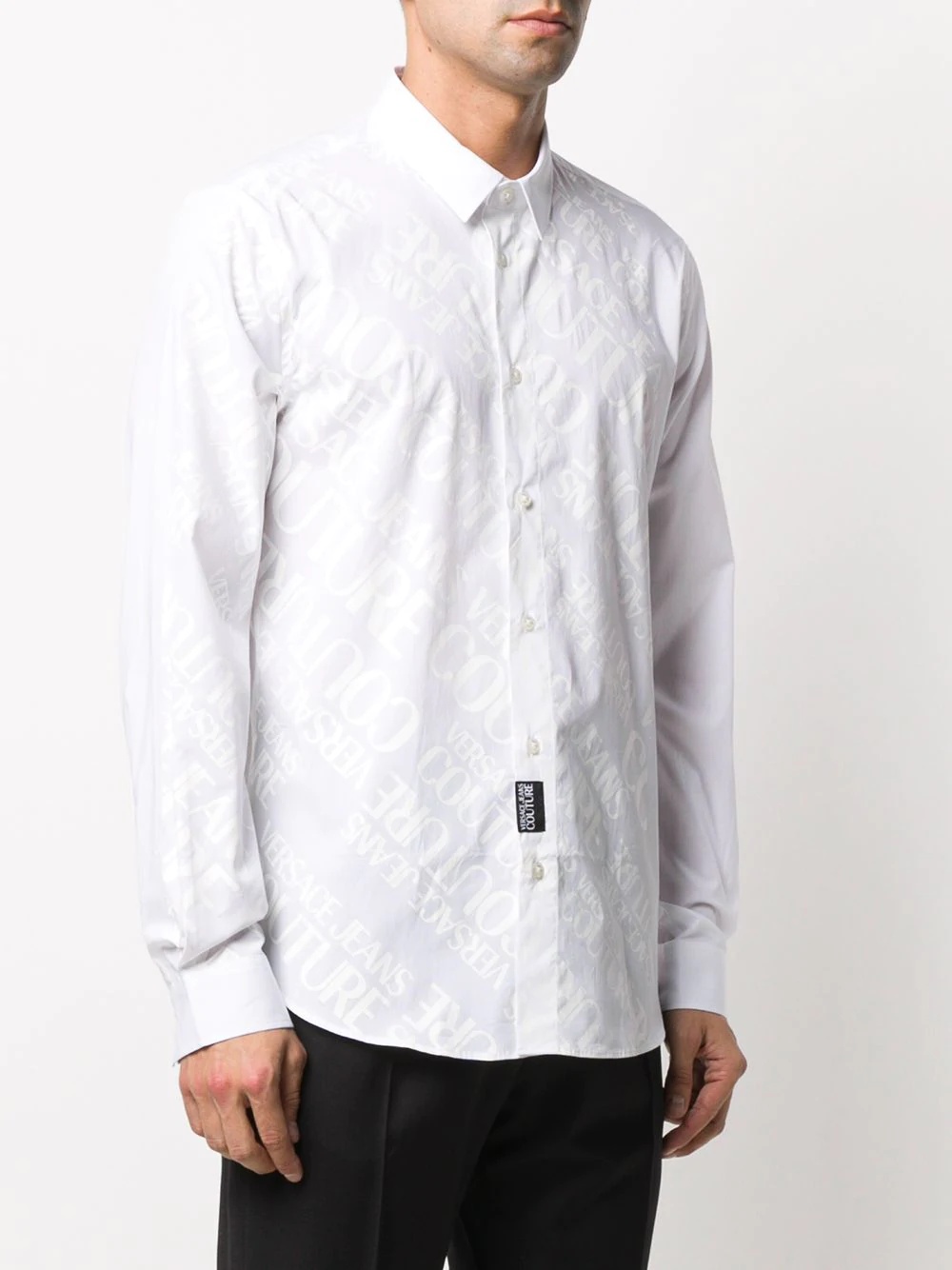 logo printed buttoned shirt - 3