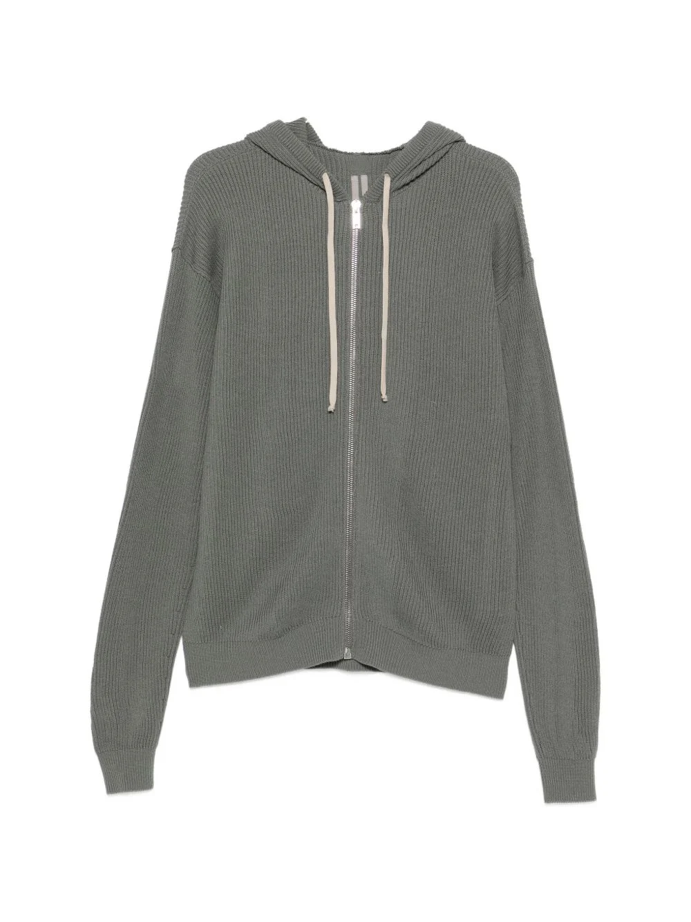 hooded zip-up cardigan - 1