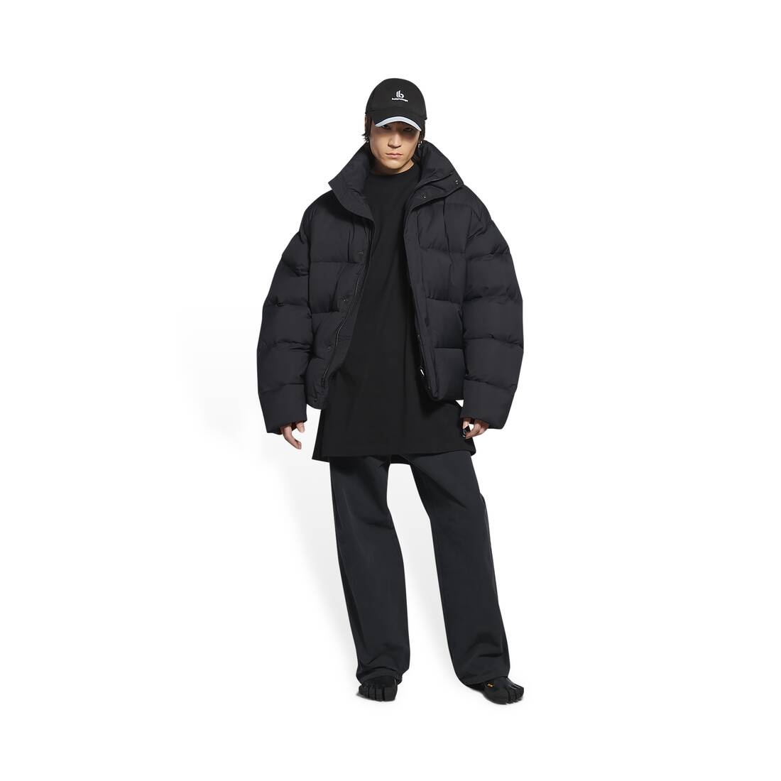 Men's Bb Puffer Jacket in Black - 2