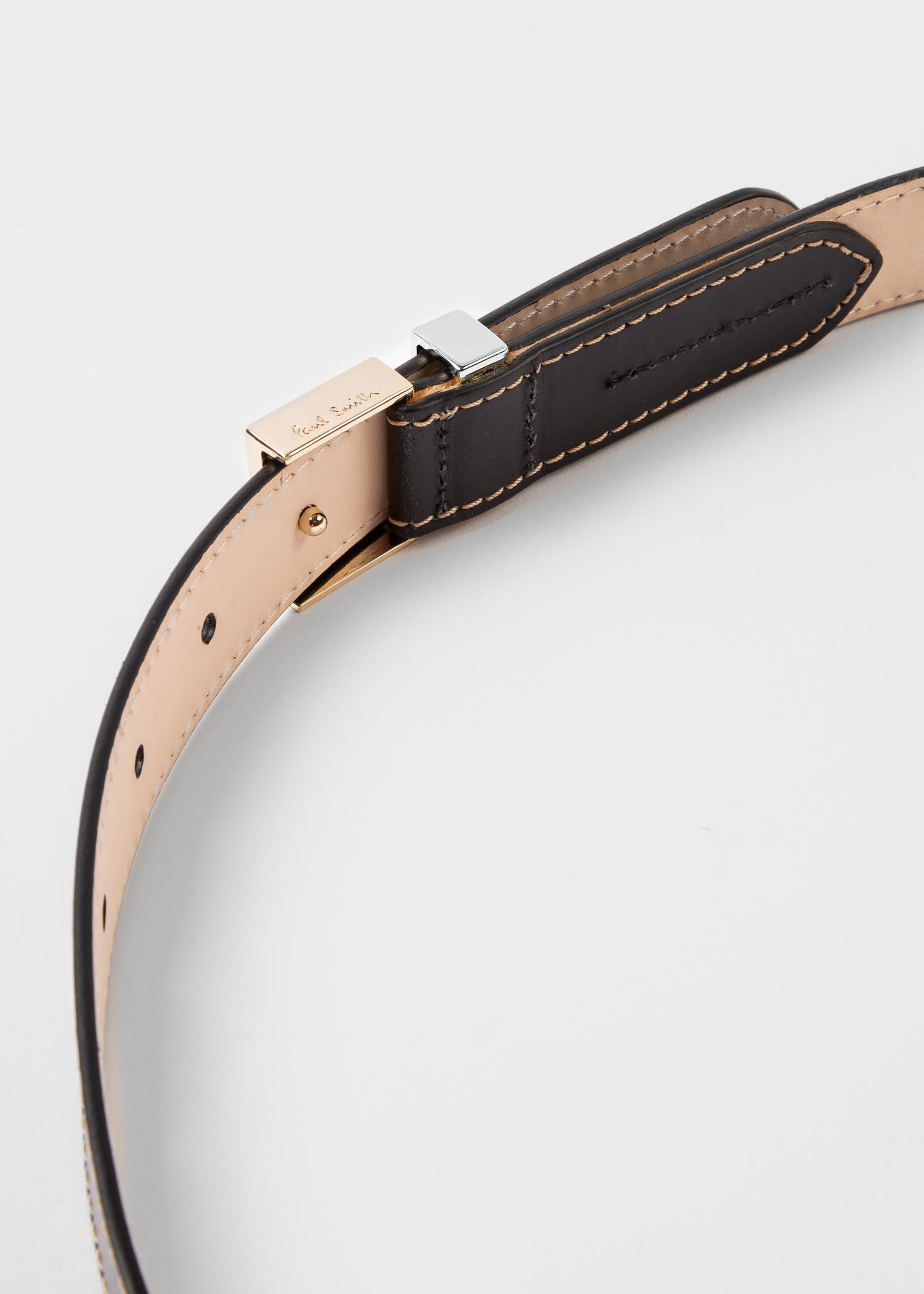 Leather Topstitch Belt - 3