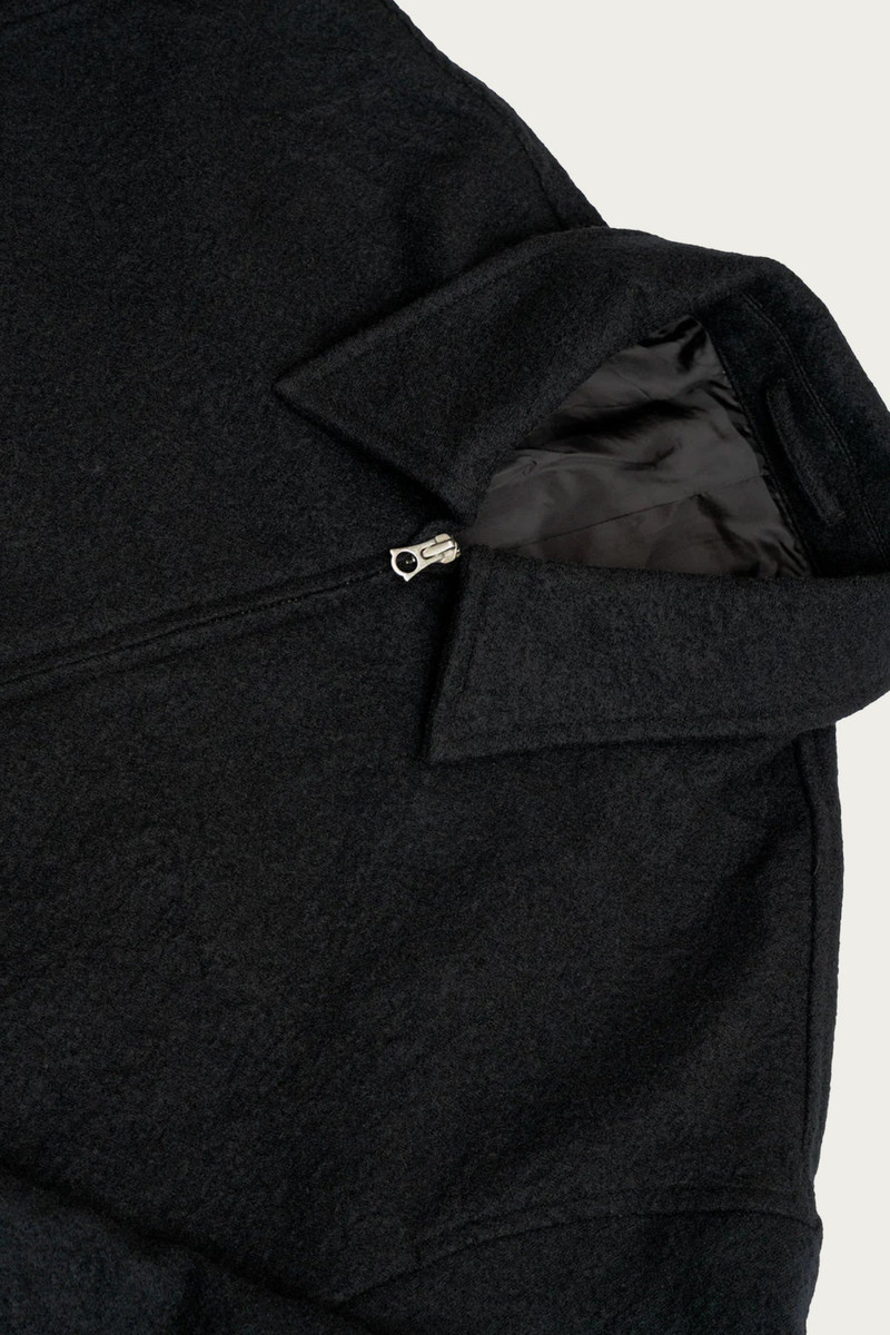 JAMES COWARD Machine Jacket - Black Wool Flannel outlook