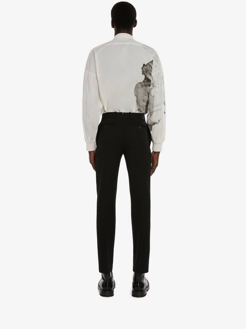 Flower Print Harness Shirt in White 4