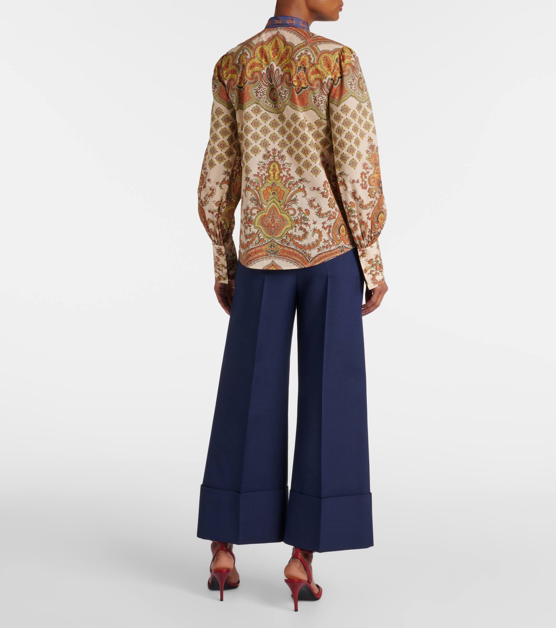 Voyage Imaginaire ruffled cotton shirt - 3