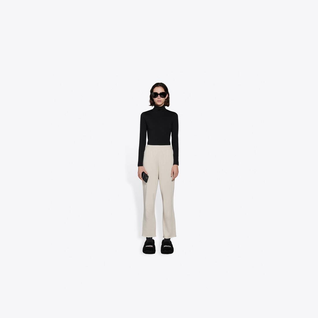 Women's Cropped Sweatpants in Grey - 3