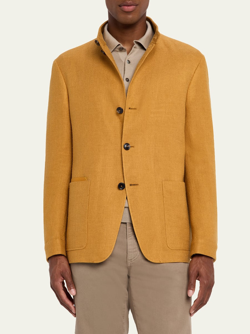 ZEGNA Men's Il Conte Linen-Silk Chore Jacket outlook