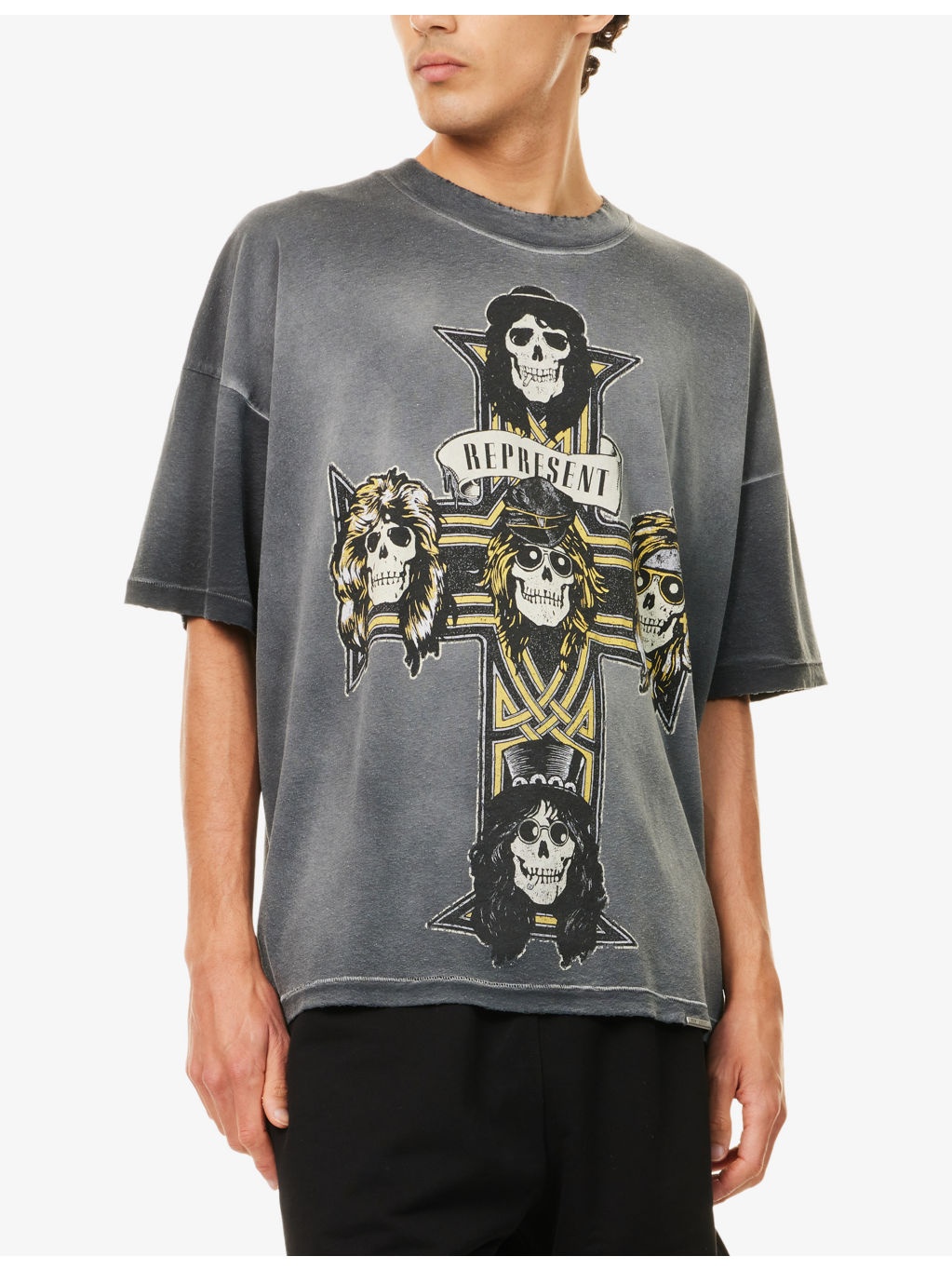 Represent x Guns N' Roses Cross Graphic-Print Cotton-Jersey T-Shirt - 3