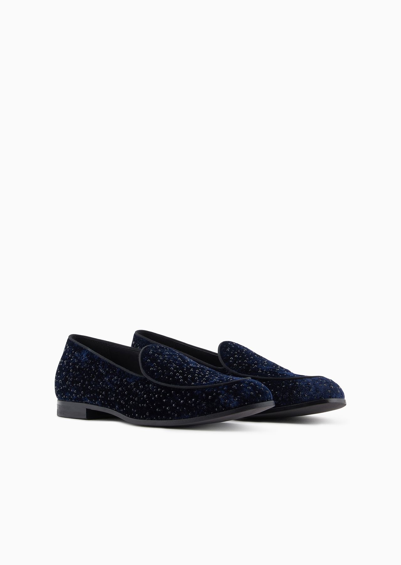 Giorgio’s loafers in velvet and rhinestones - 2