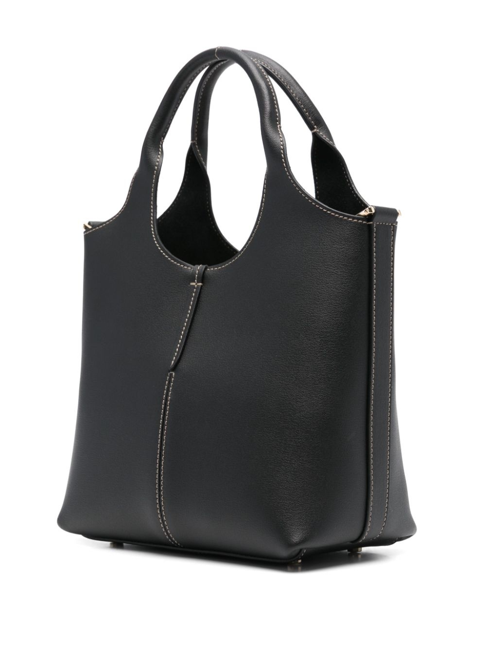 mini leather tote bag - 3