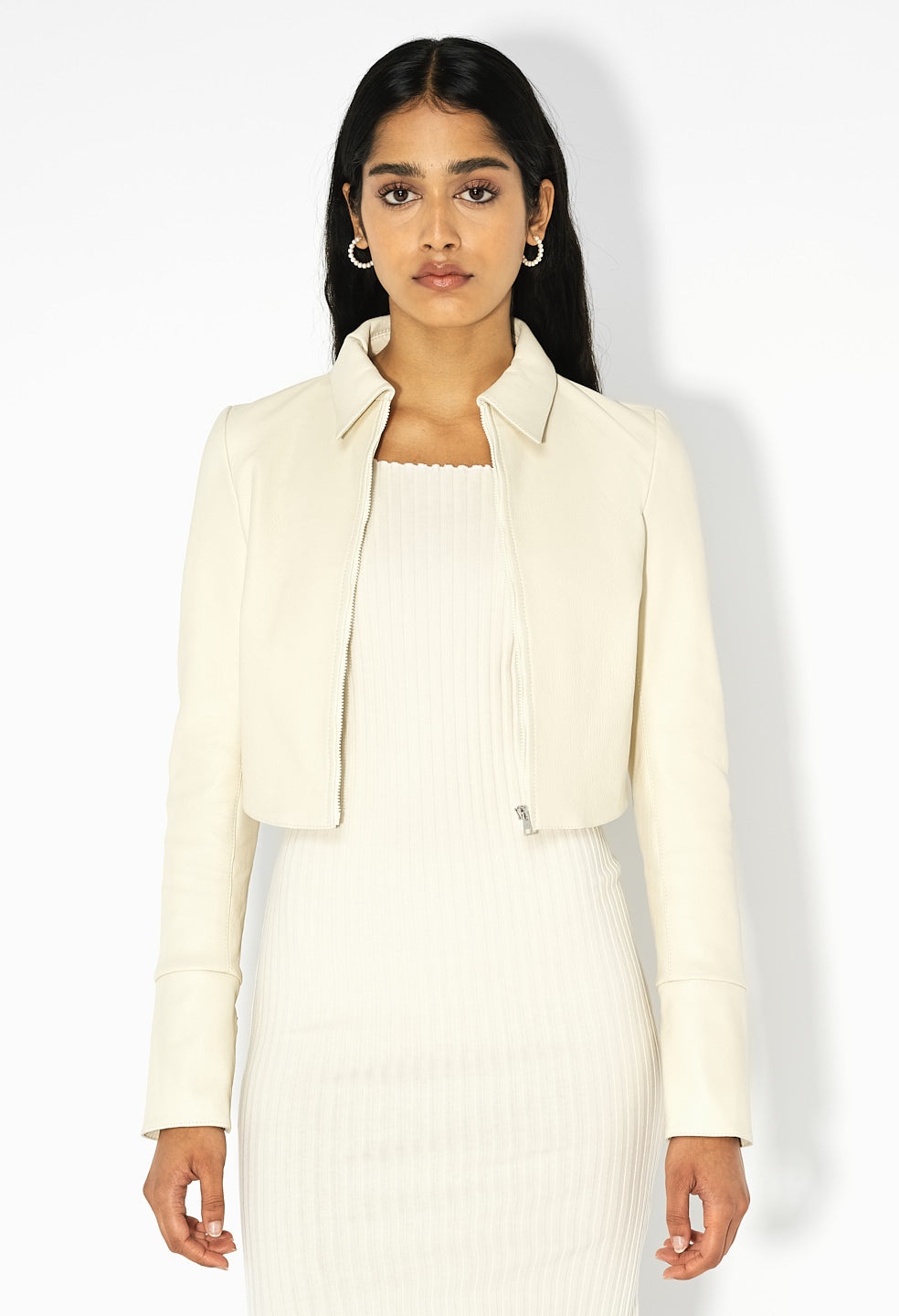 LEATHER VERONA CROPPED JACKET - 4