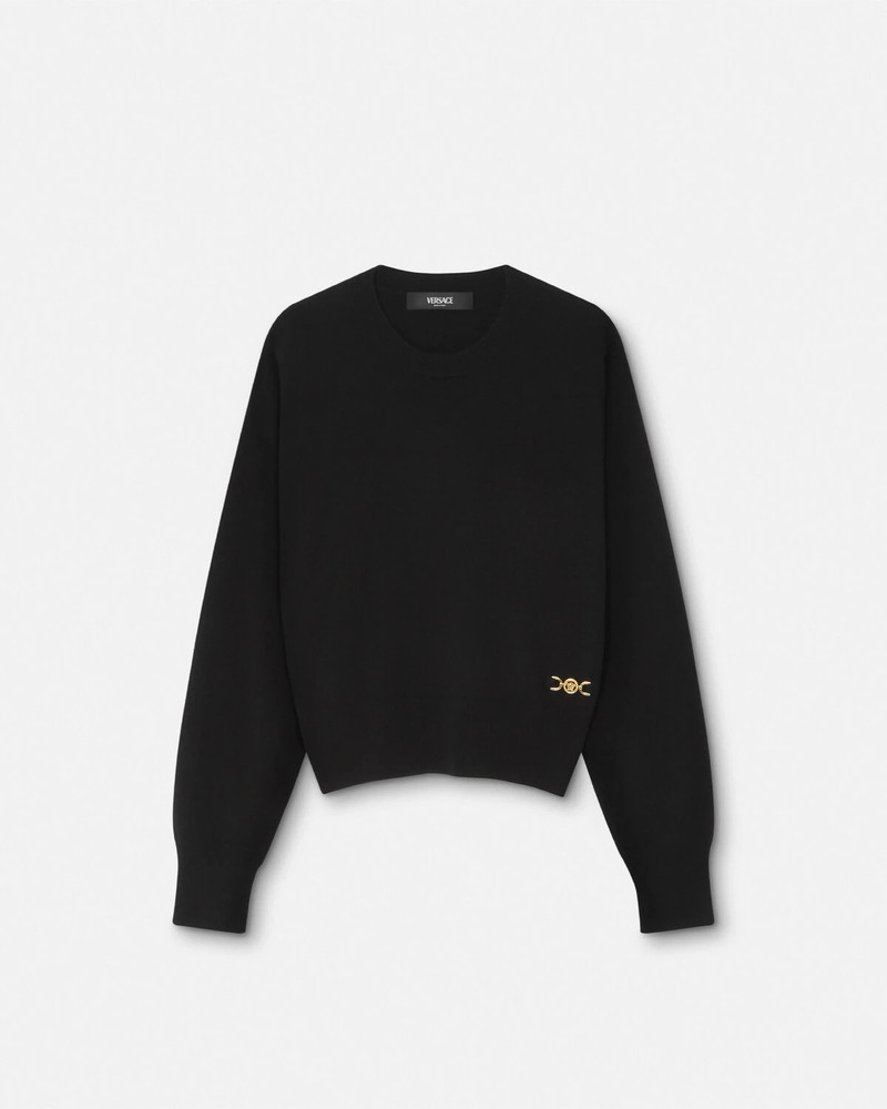 Cashmere-Blend Knit Boxy Sweater - 1