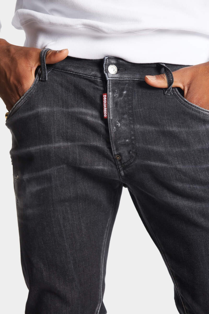 BLACK CLEAN WASH SKATER JEANS 5