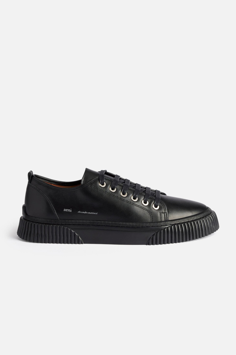AMI Paris Lace-Up Low-Top Logo Sneakers outlook