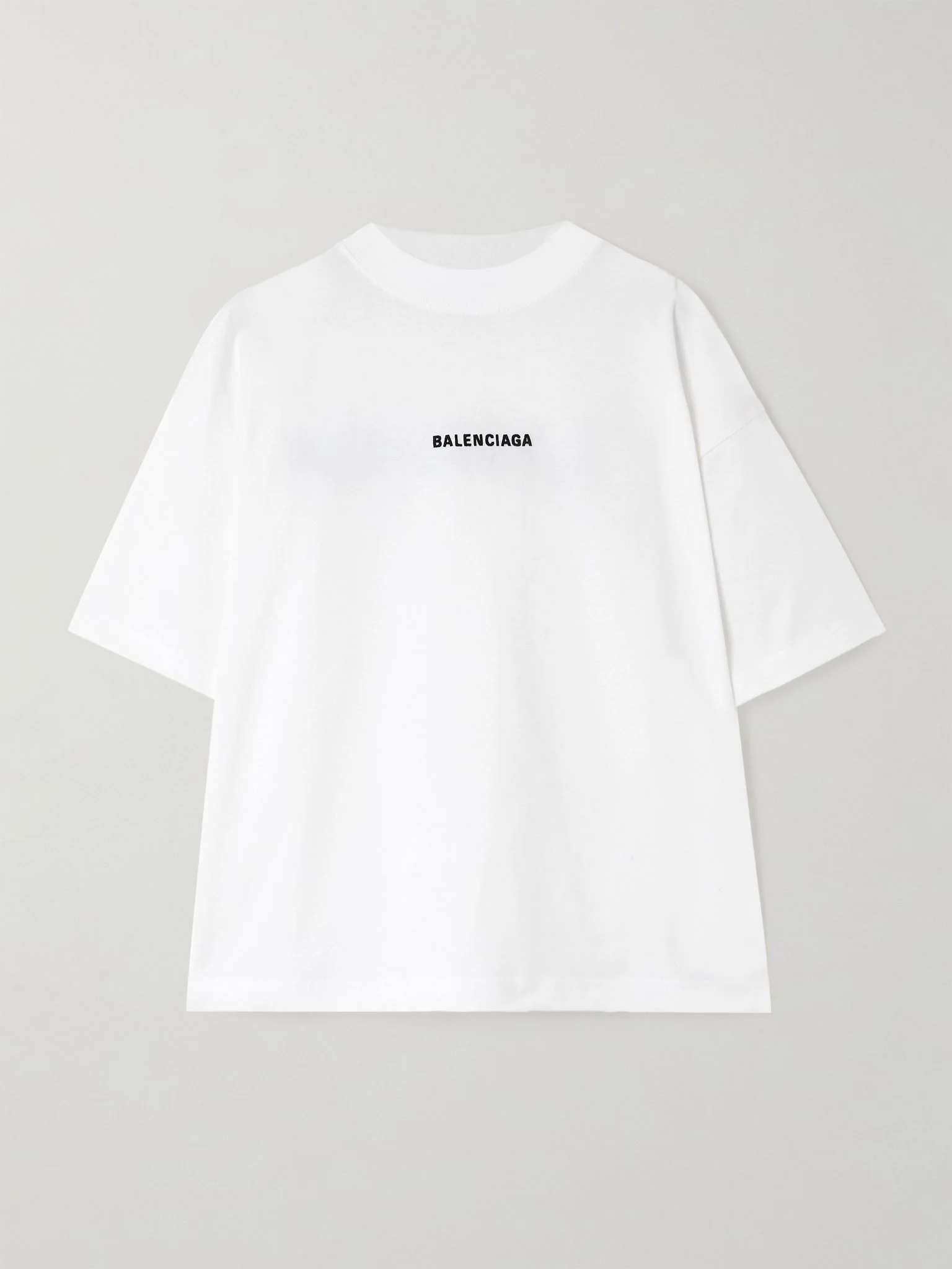 Embroidered cotton-jersey T-shirt White - 1