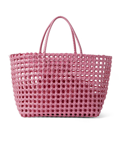 MSGM Faux leather basket net bag with accompanying mini pouch outlook