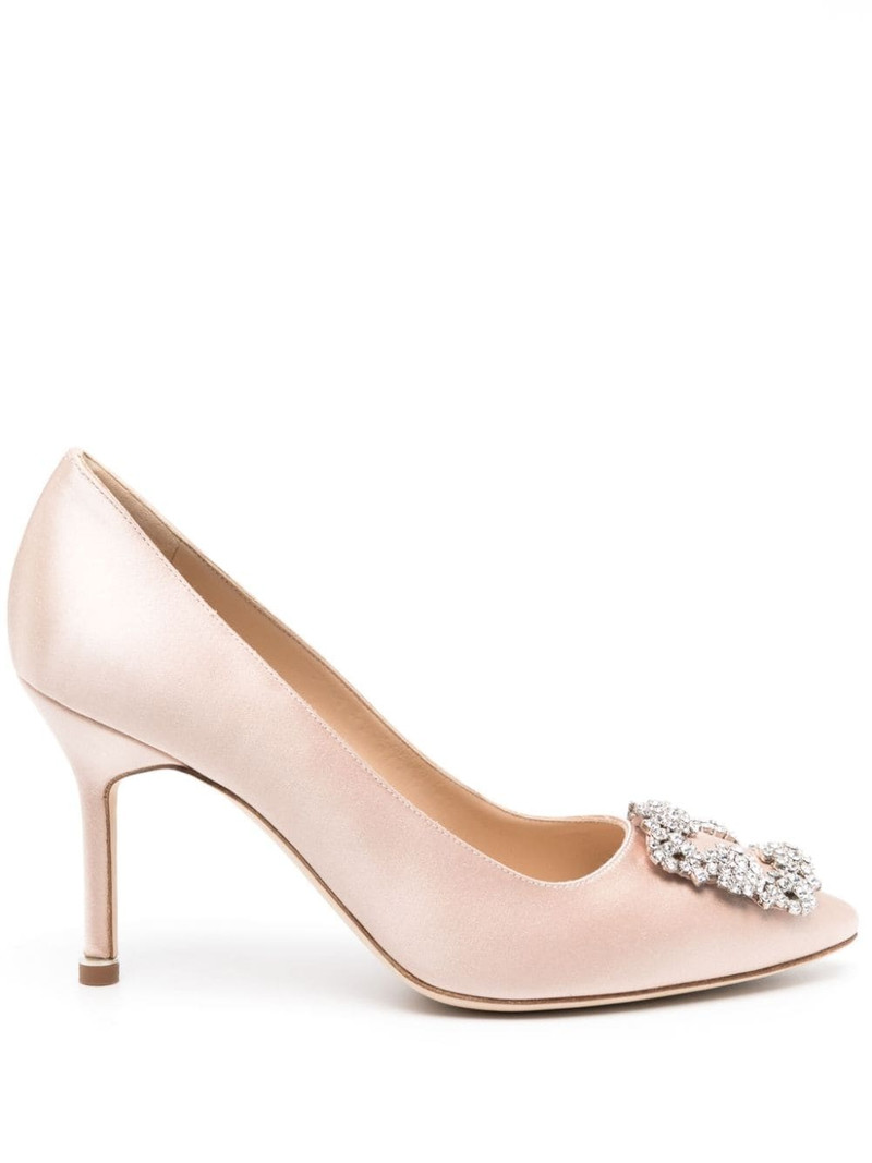 Hangisi 90mm satin pumps 1