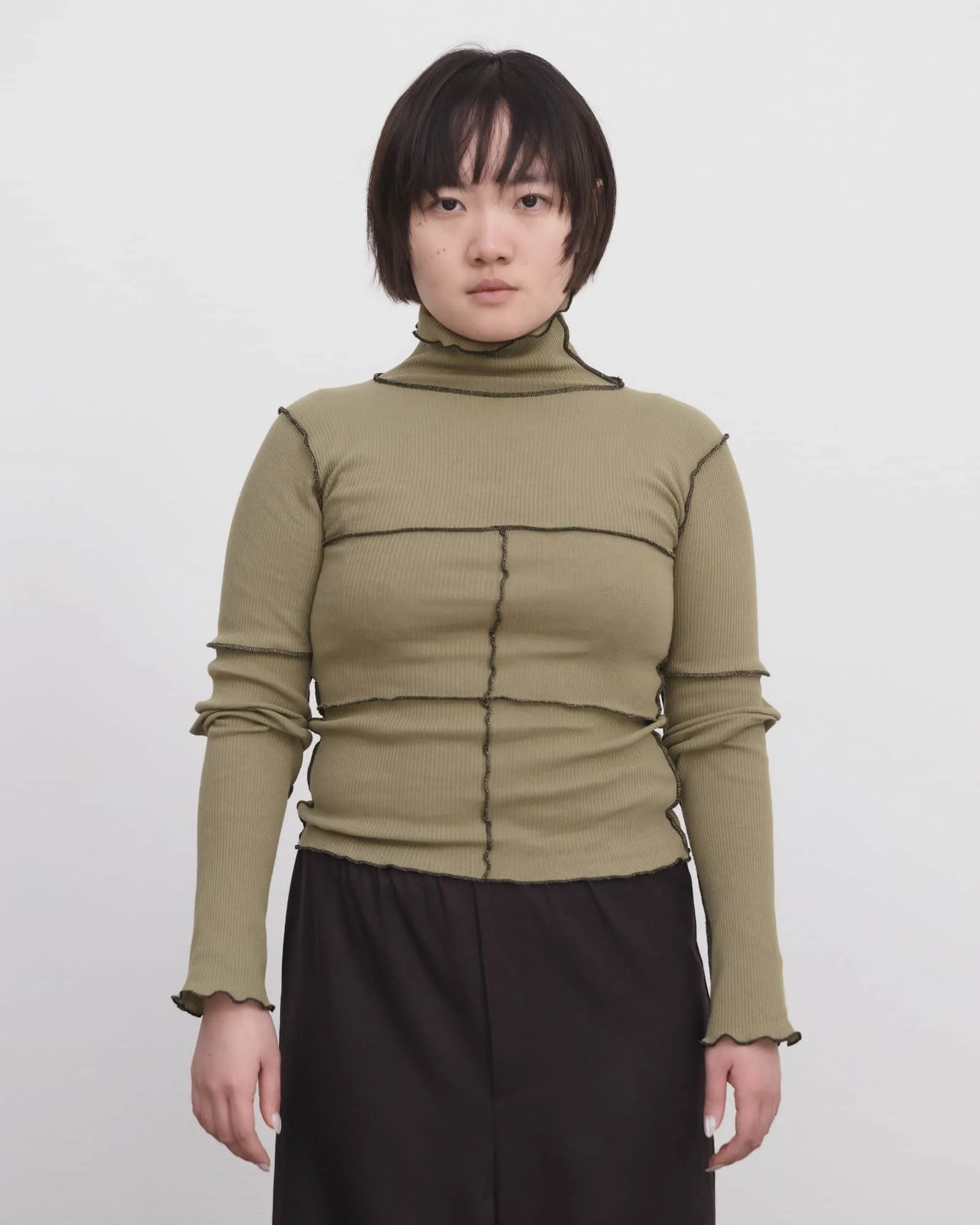 Cinder Turtleneck - Recycled Cotton Rib - 1