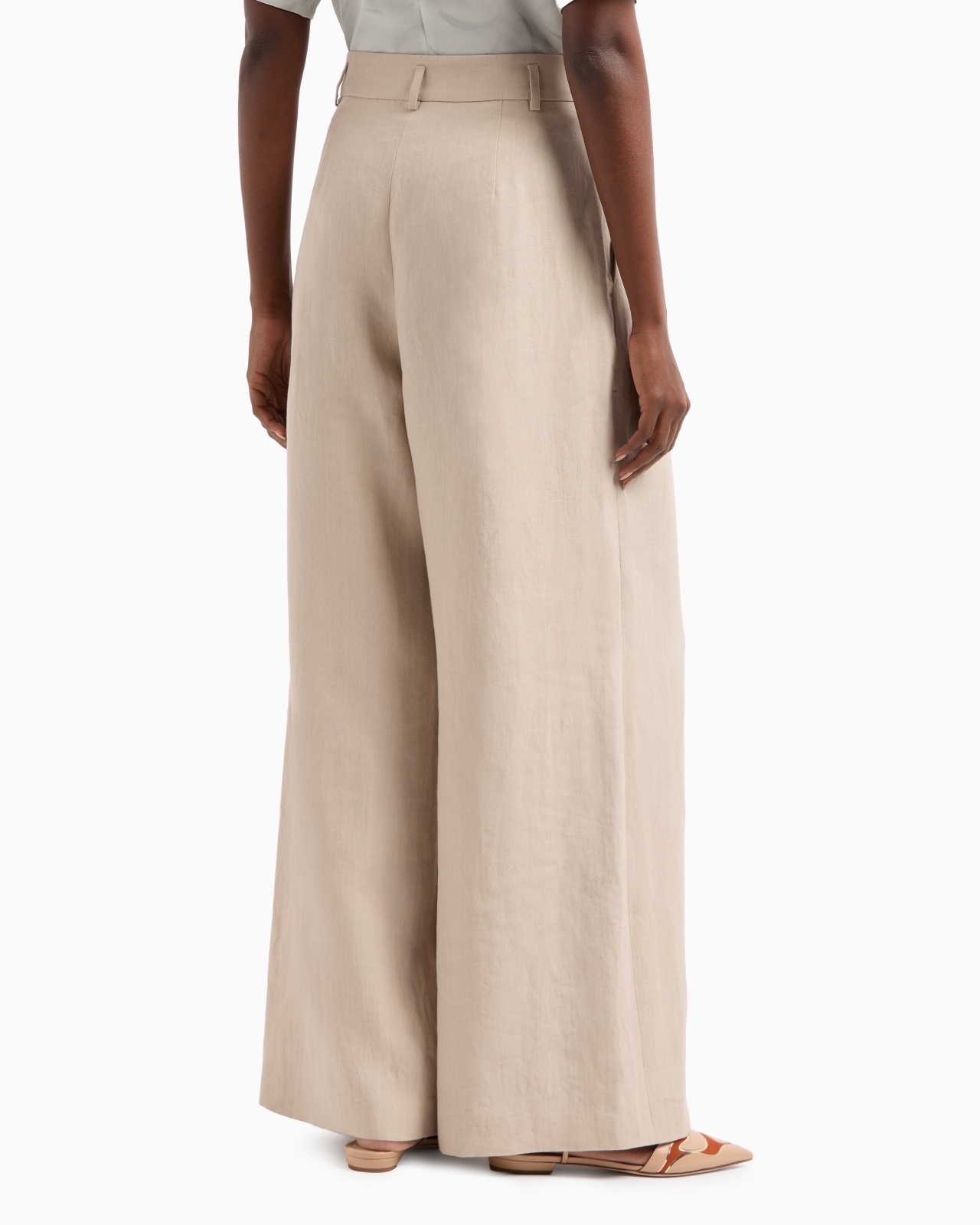 WIDE-LEGGED LINEN TROUSERS - 3
