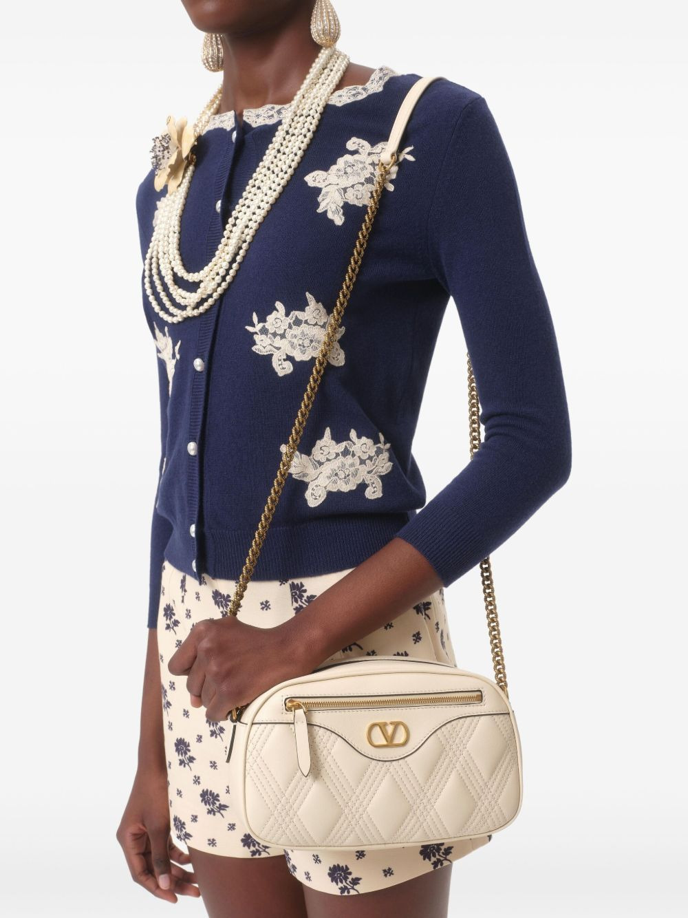 lace-trim cardigan - 6