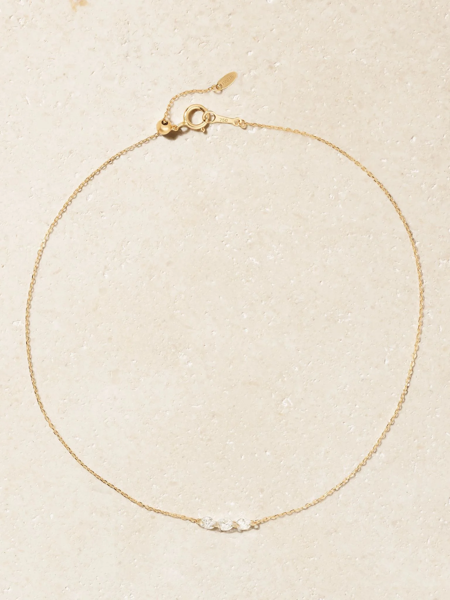 18-karat gold diamond anklet Gold - 1