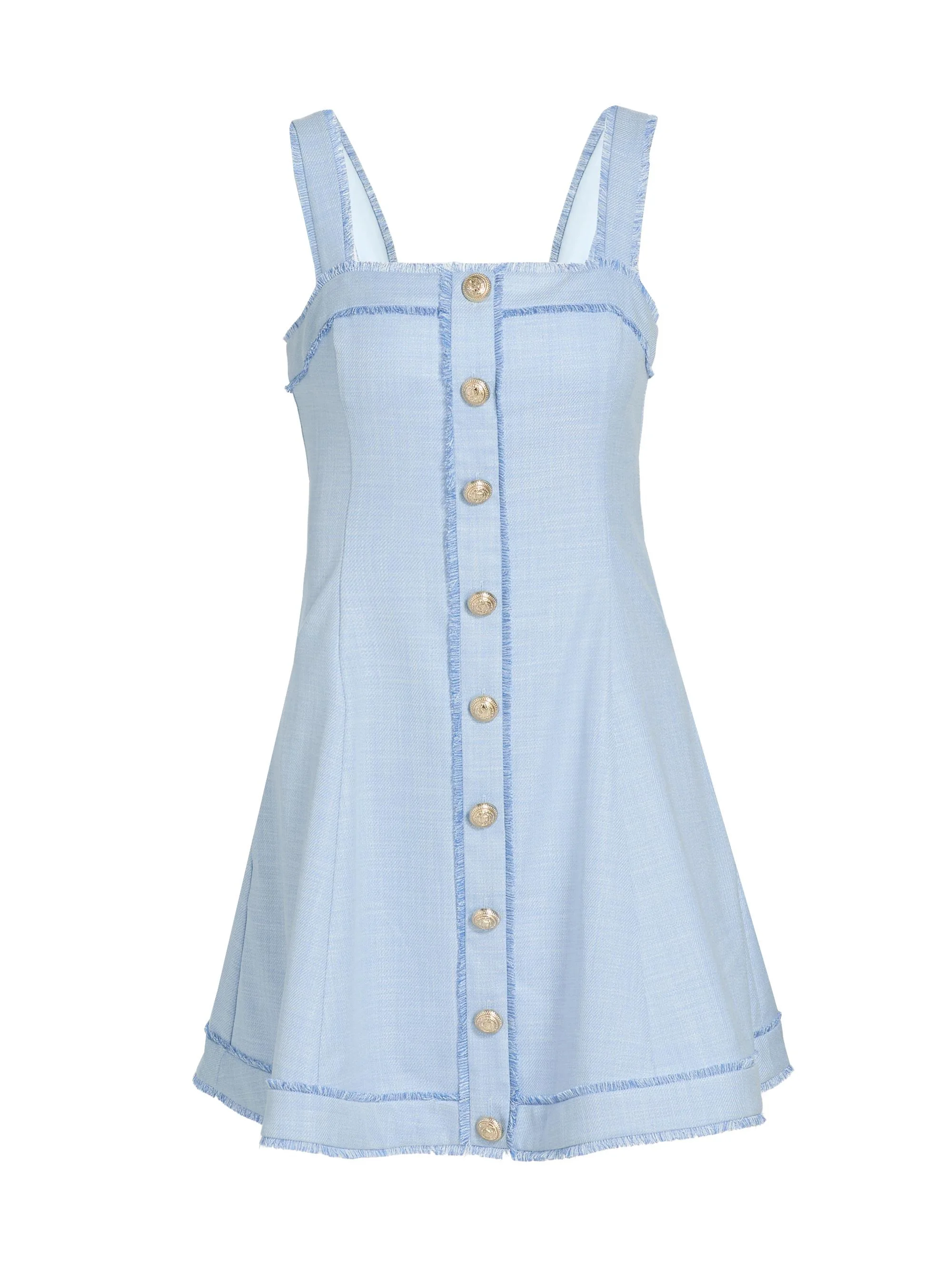 Women's Whitney Chambray Suiting Minidress - Chambray Blue - 1