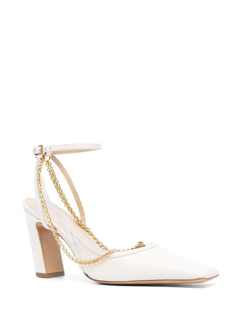 KHAITE Marfa 90mm chain-detail pumps outlook