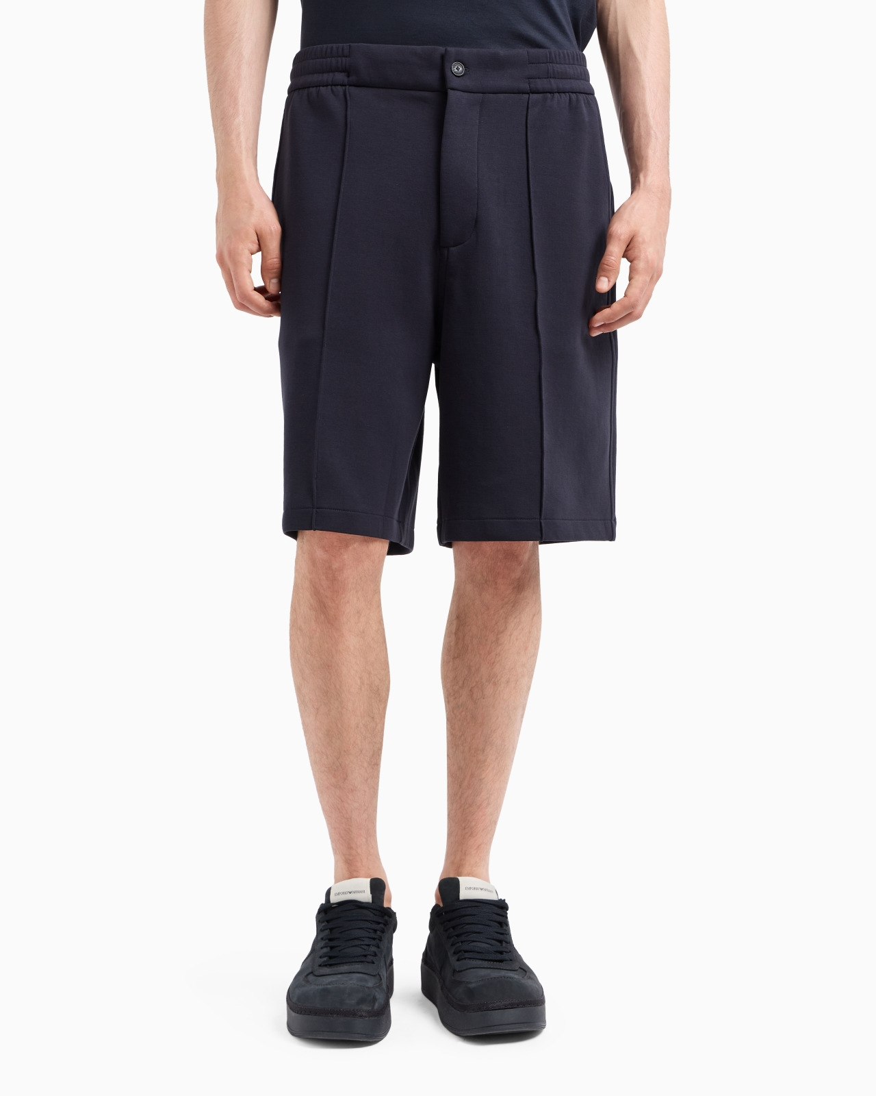 Double-jersey Bermuda shorts with ribs - 2