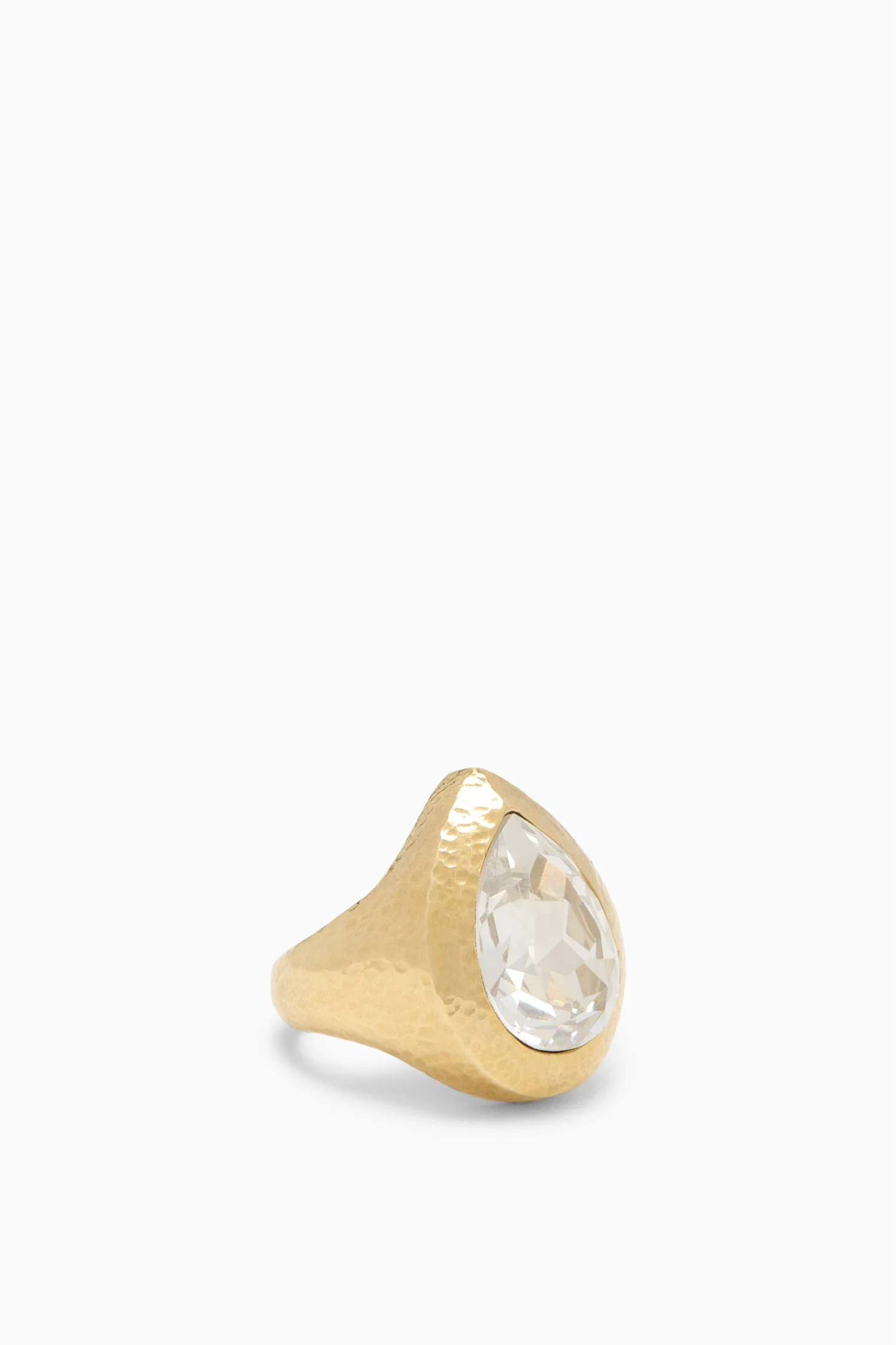 Eula Crystal Pear Signet Ring - 1