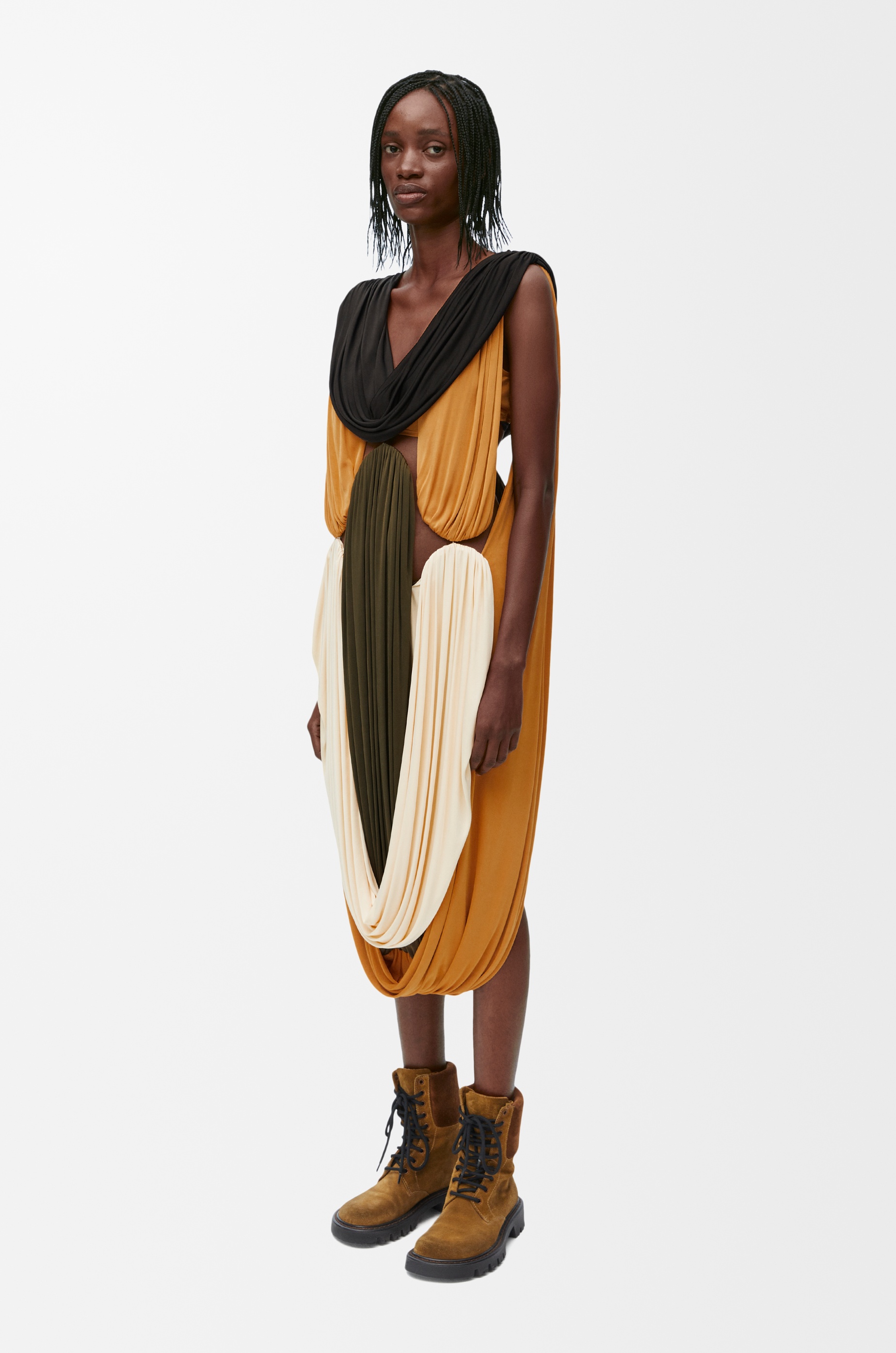 Draped dress in viscose - 2