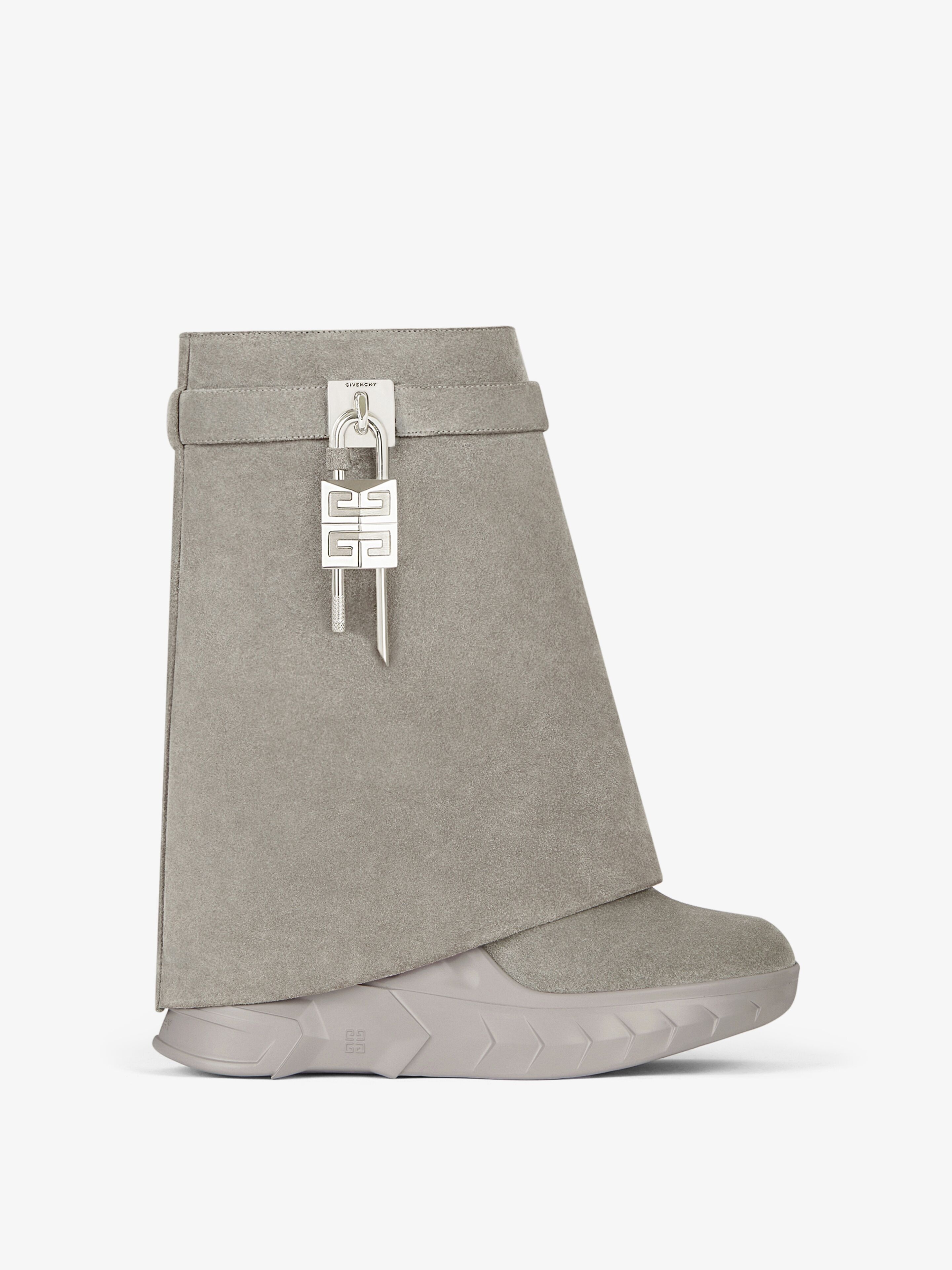 SHARK LOCK BIKER ANKLE BOOTS IN SUEDE - 1