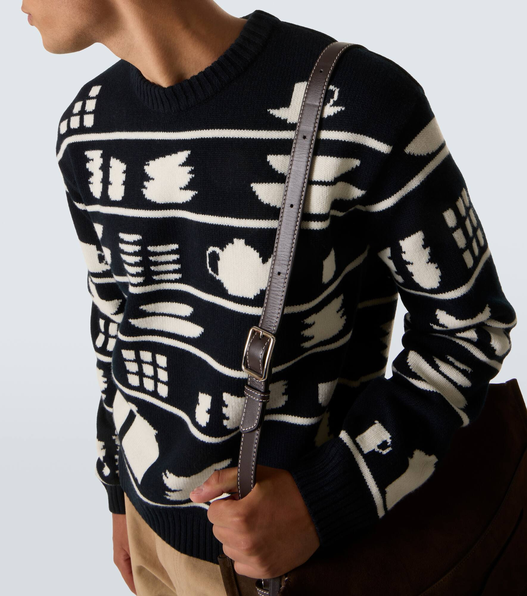 Jacquard wool sweater - 5