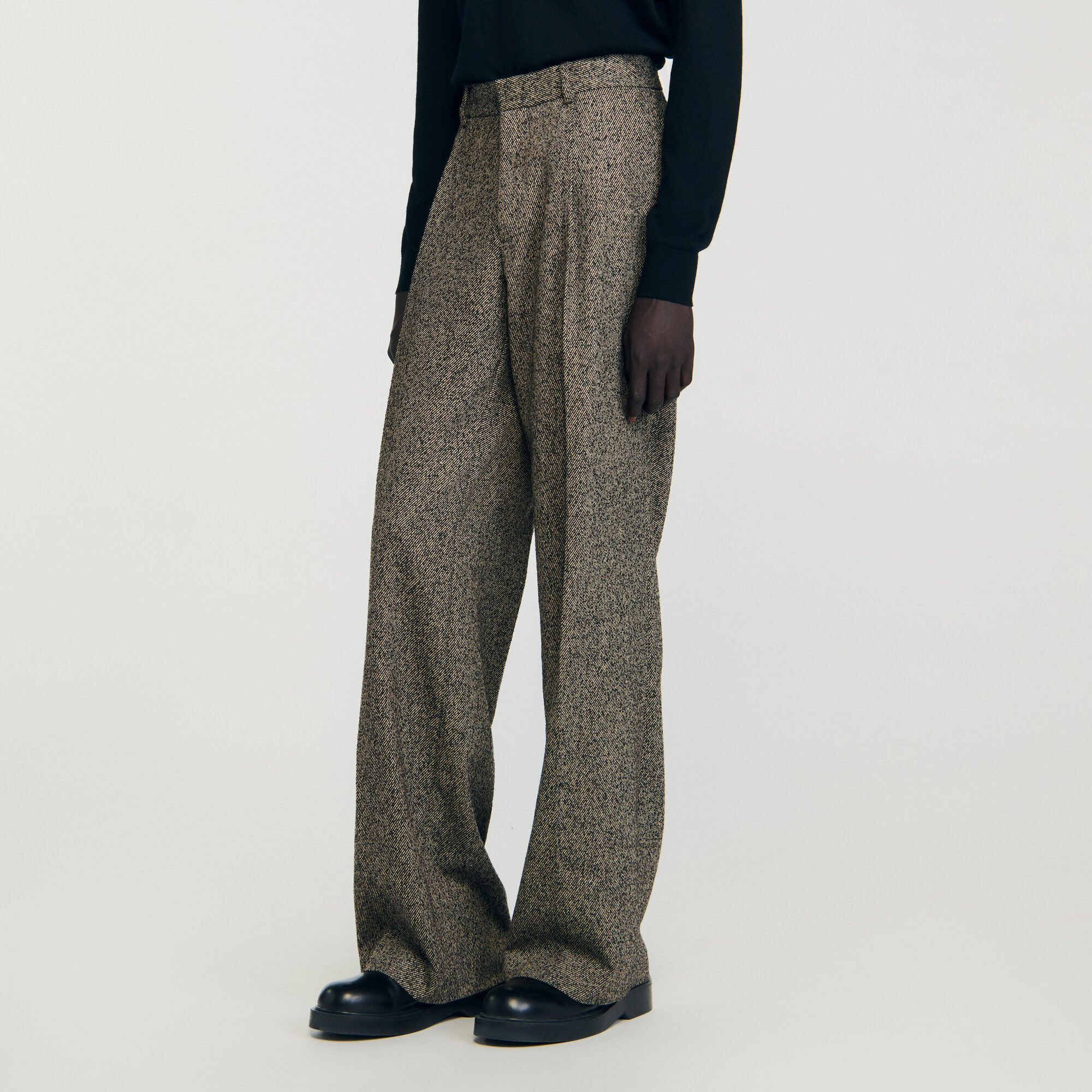 WIDE-LEG SUIT TROUSERS - 4