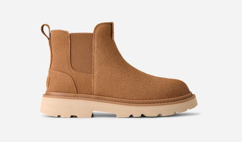 ® Men's Chelsea Lug Suede Boots in Chestnut 1