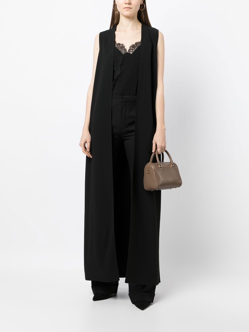 maxi open-front gilet - 2