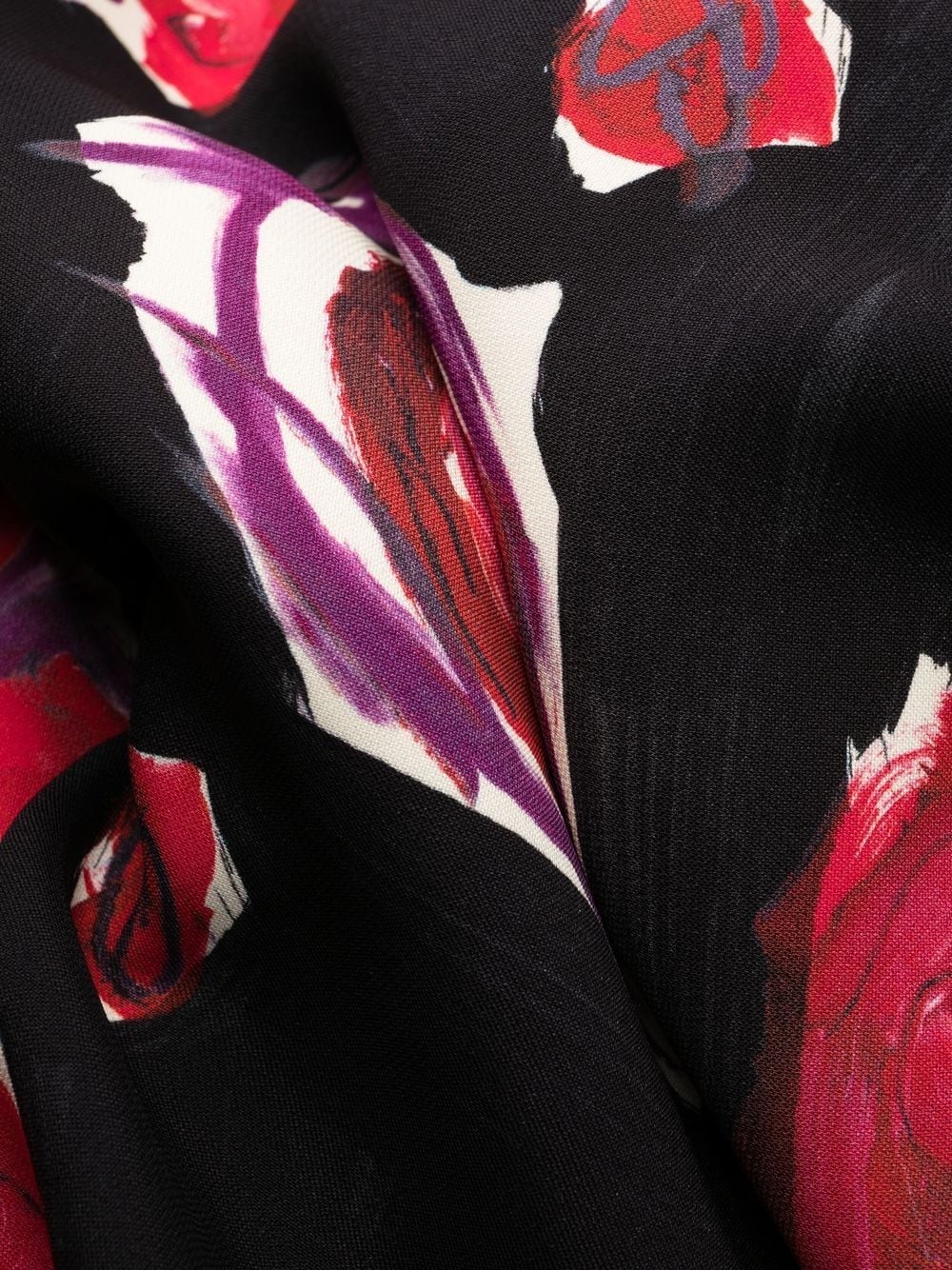 rose print long dress - 6