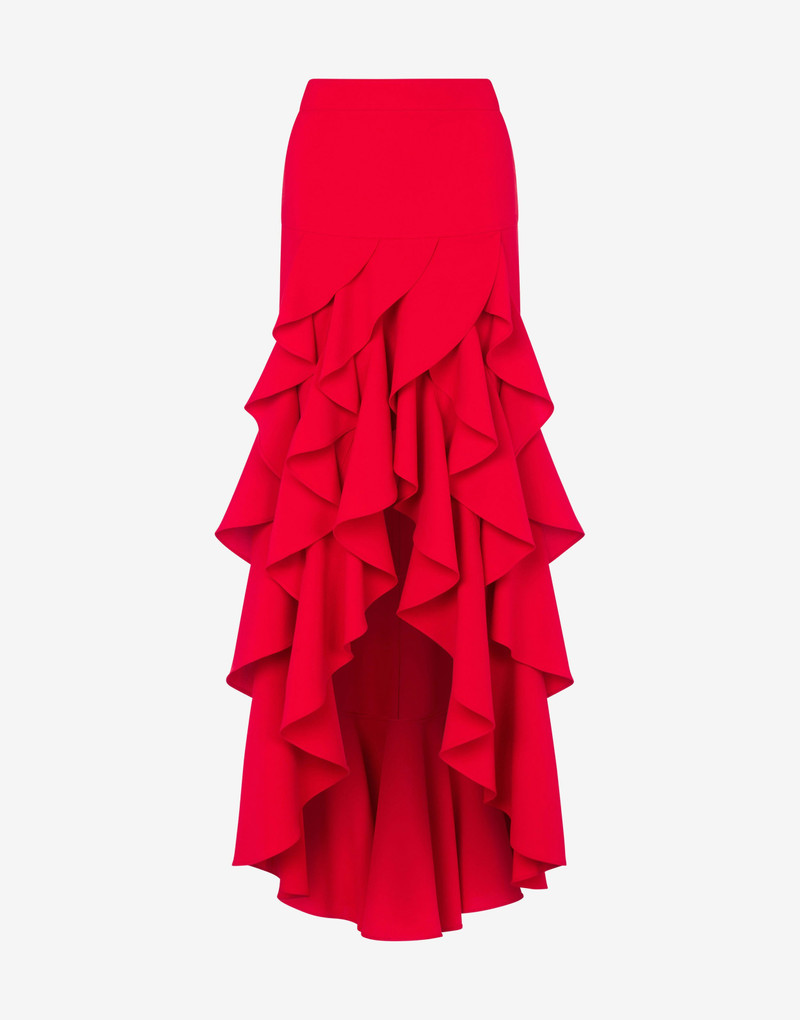 SKIRT IN CREPE WITH RUFFLES 1