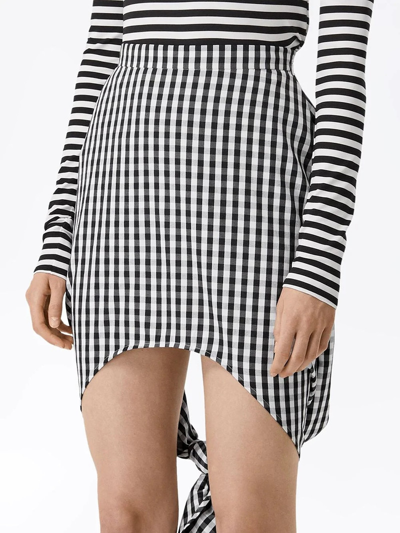 gingham scarf-tie mini skirt 5