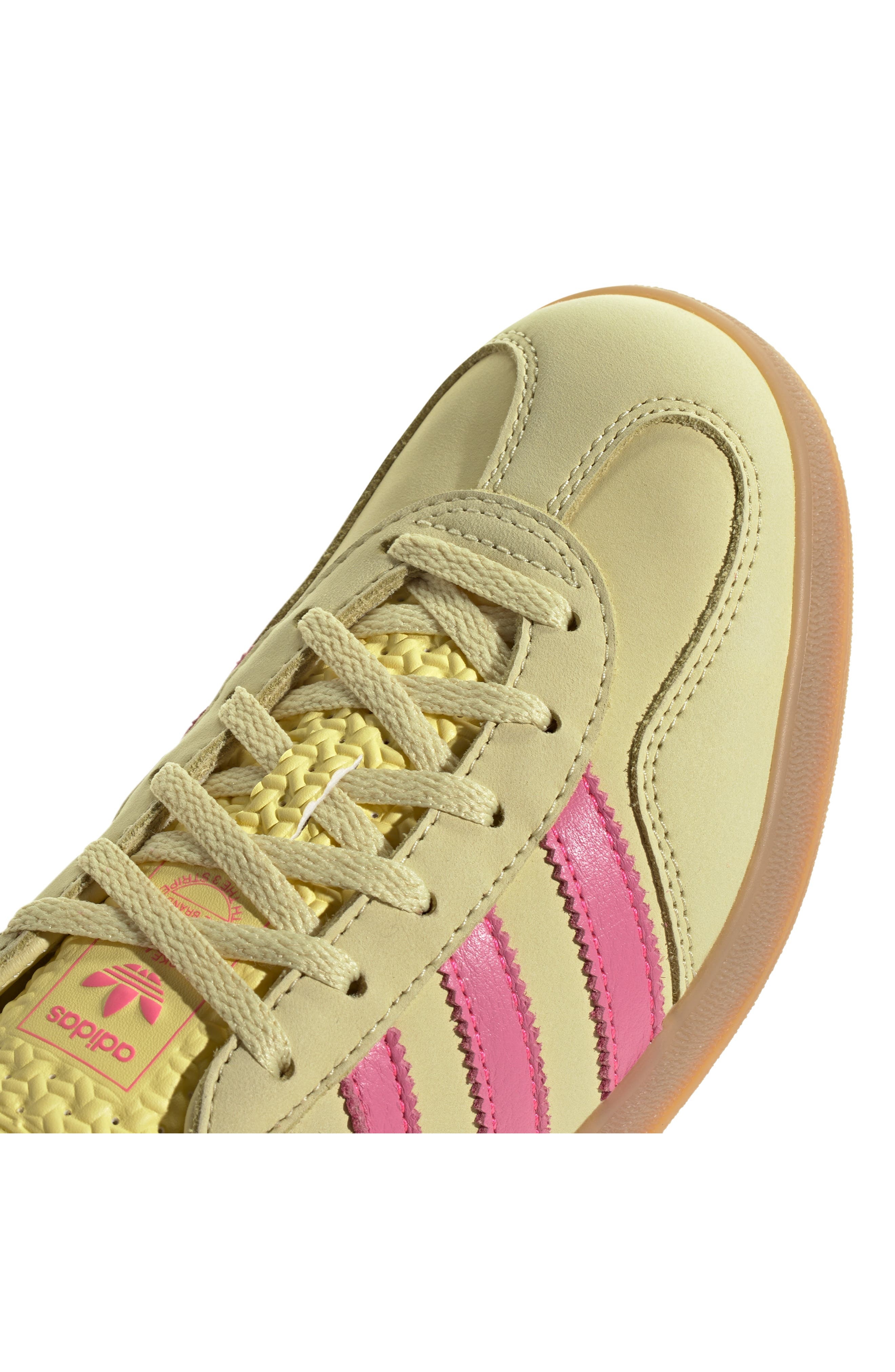 adidas Gazelle Indoor Sneaker in Yellow/Lucid Pink/Royal Blue at Nordstrom - 8