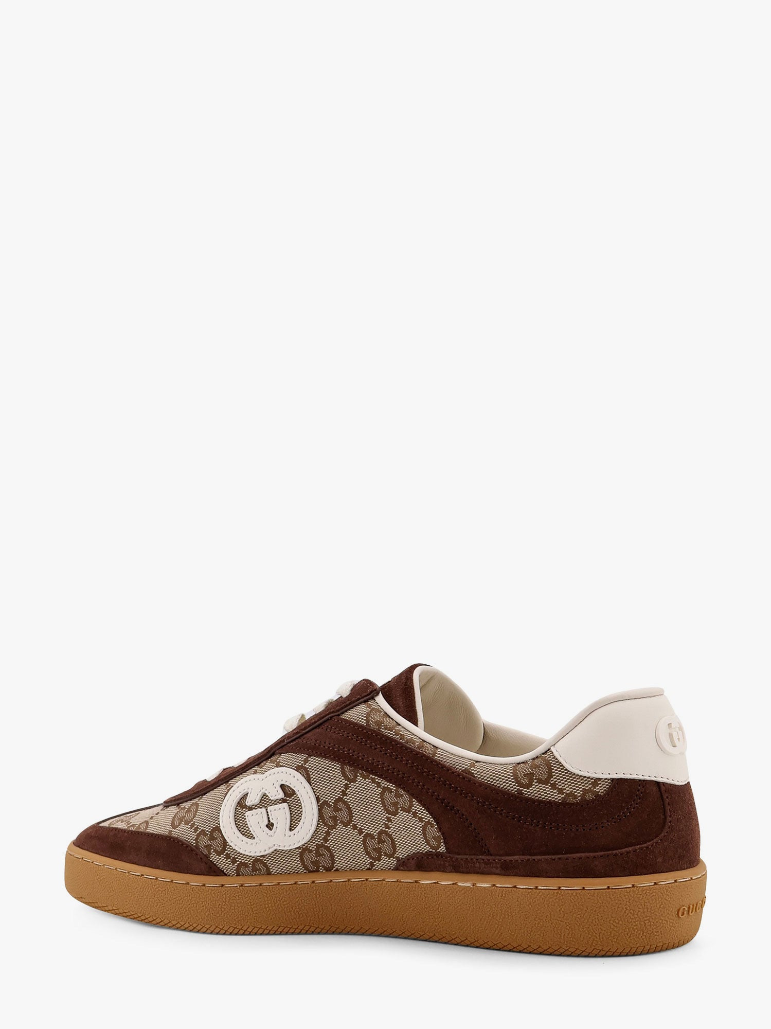 G75 LOW-TOP SUPREME GG FABRIC AND SUEDE SNEAKERS - 3