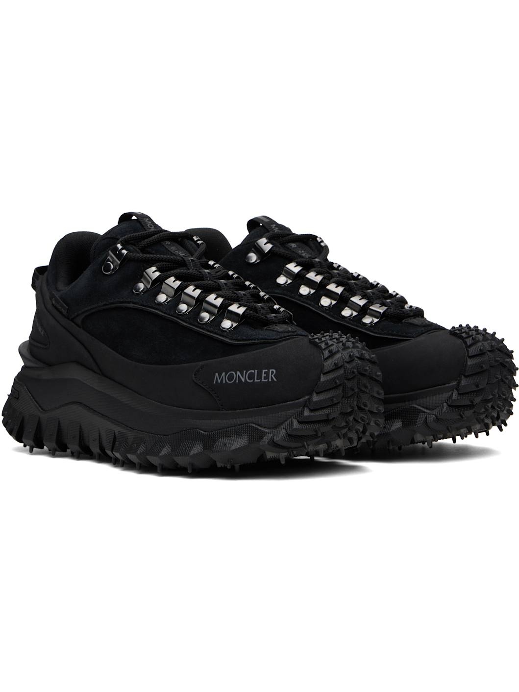 Black Trailgrip Apex Leather & Suede Sneakers - 4