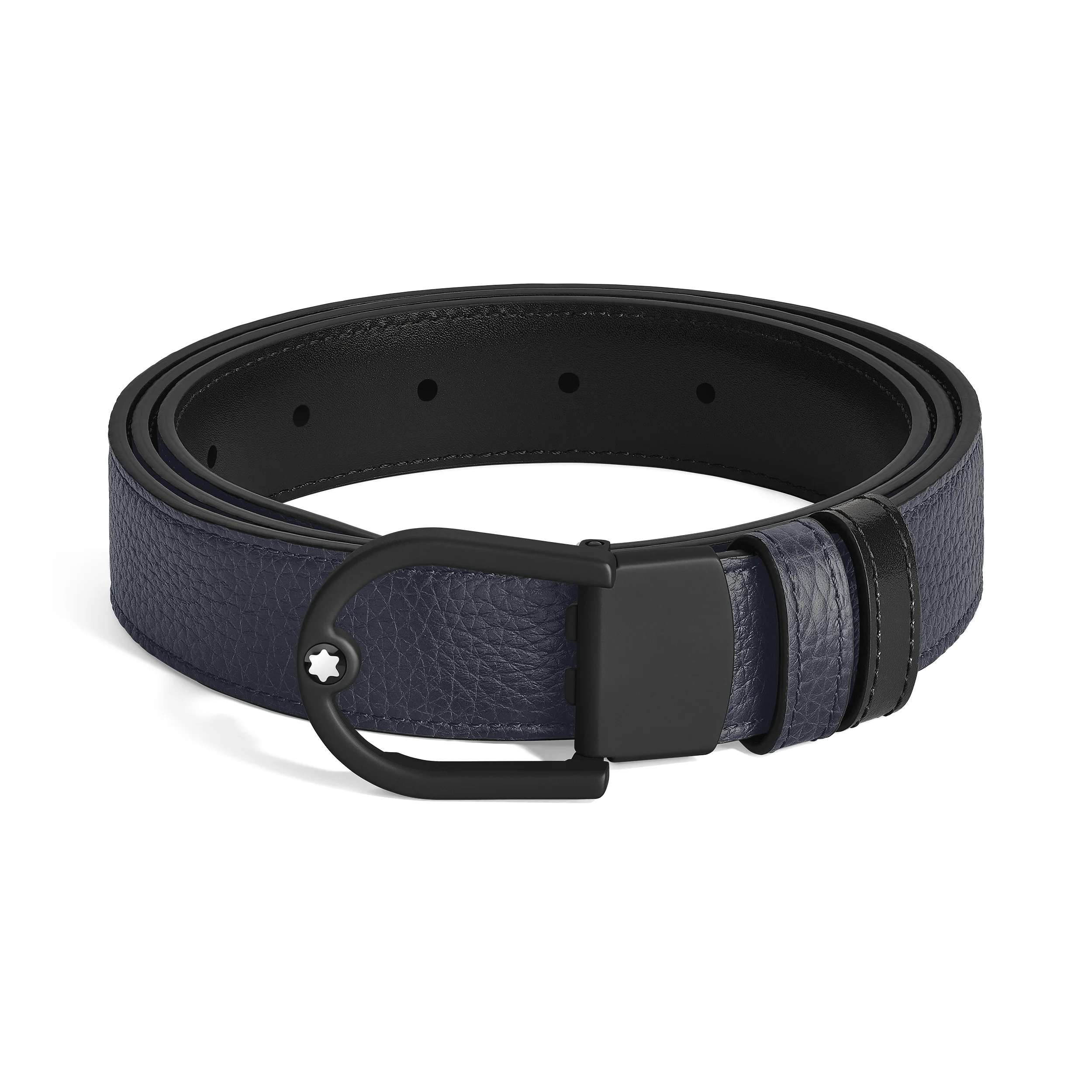 HORSESHOE 30 MM REVERSIBLE BELT IN GRAIN LEATHER - 1