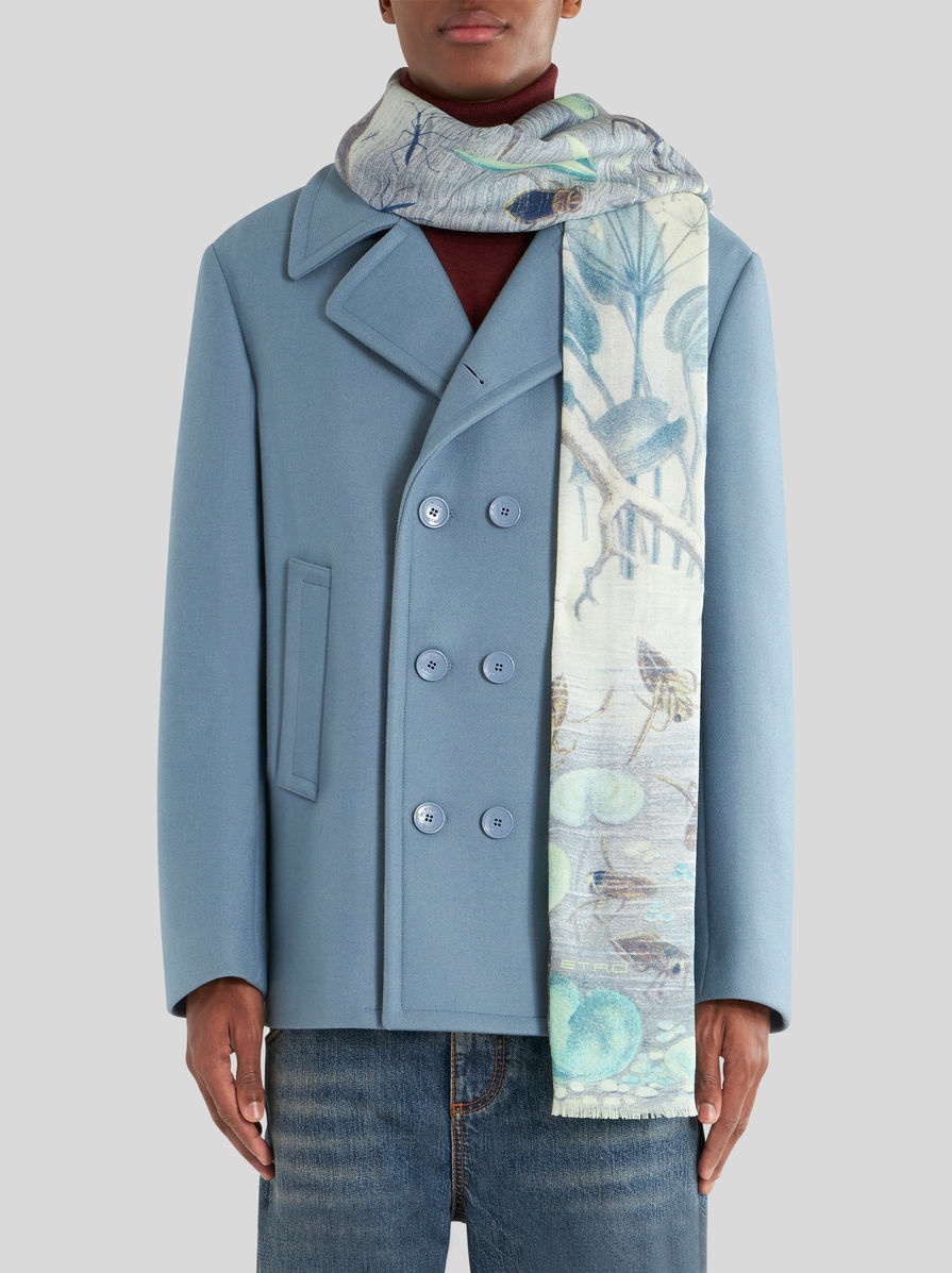 PRINTED WOOL AND SILK SCARF - 2