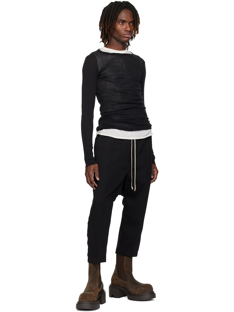 Rick Owens Black Temple Rib LS T-shirt outlook