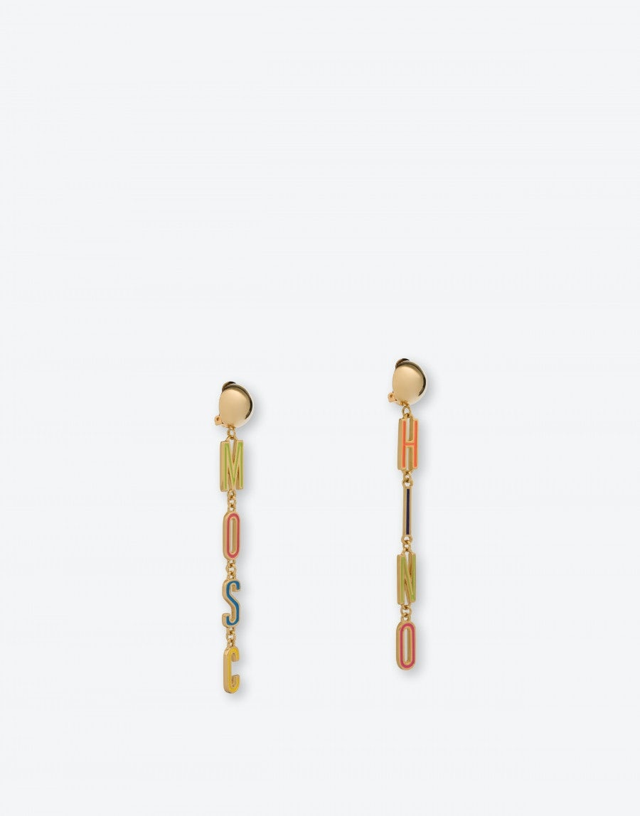 LETTERING LOGO DROP EARRINGS - 2
