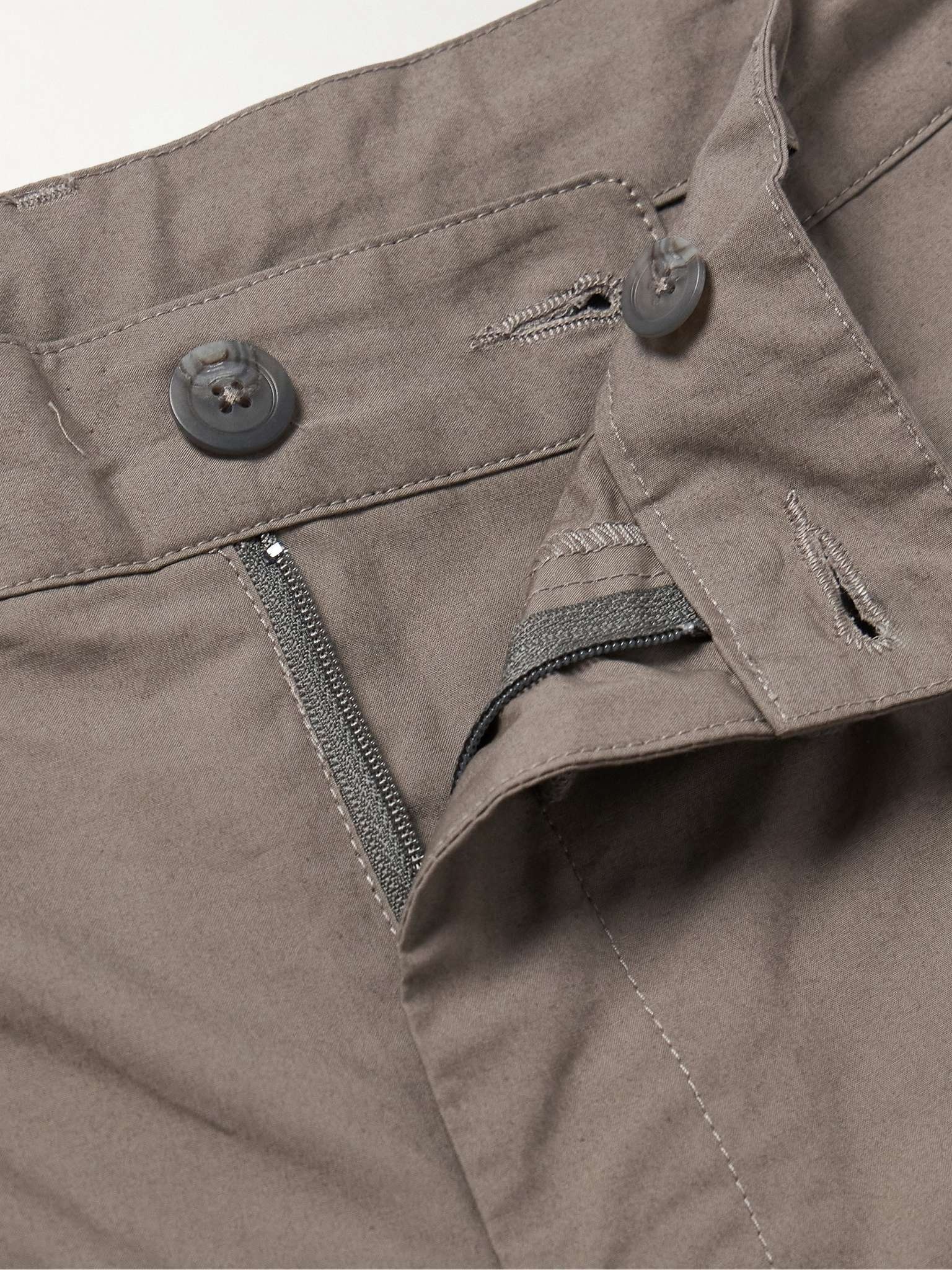 Studio Tapered Pleated Cotton Drawstring Trousers - 3