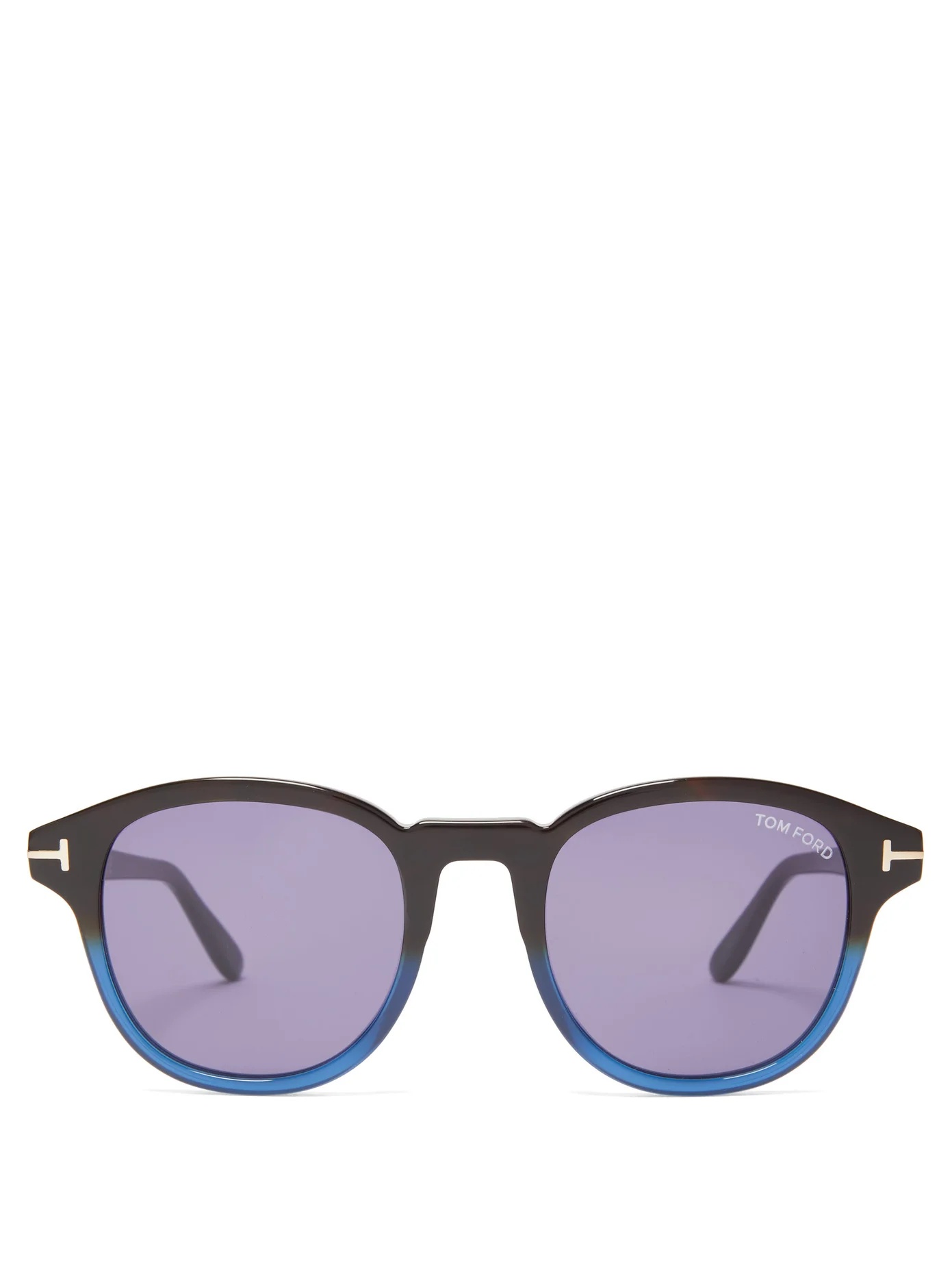 Gradated round acetate sunglasses - 1