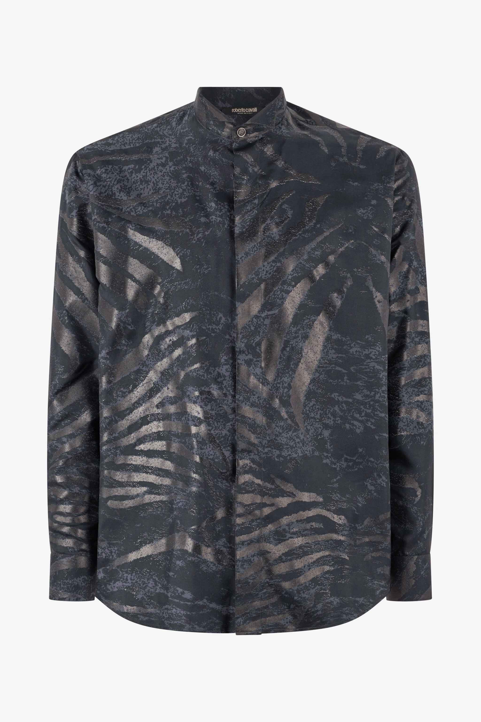 Animal-Print Silk Shirt - 1