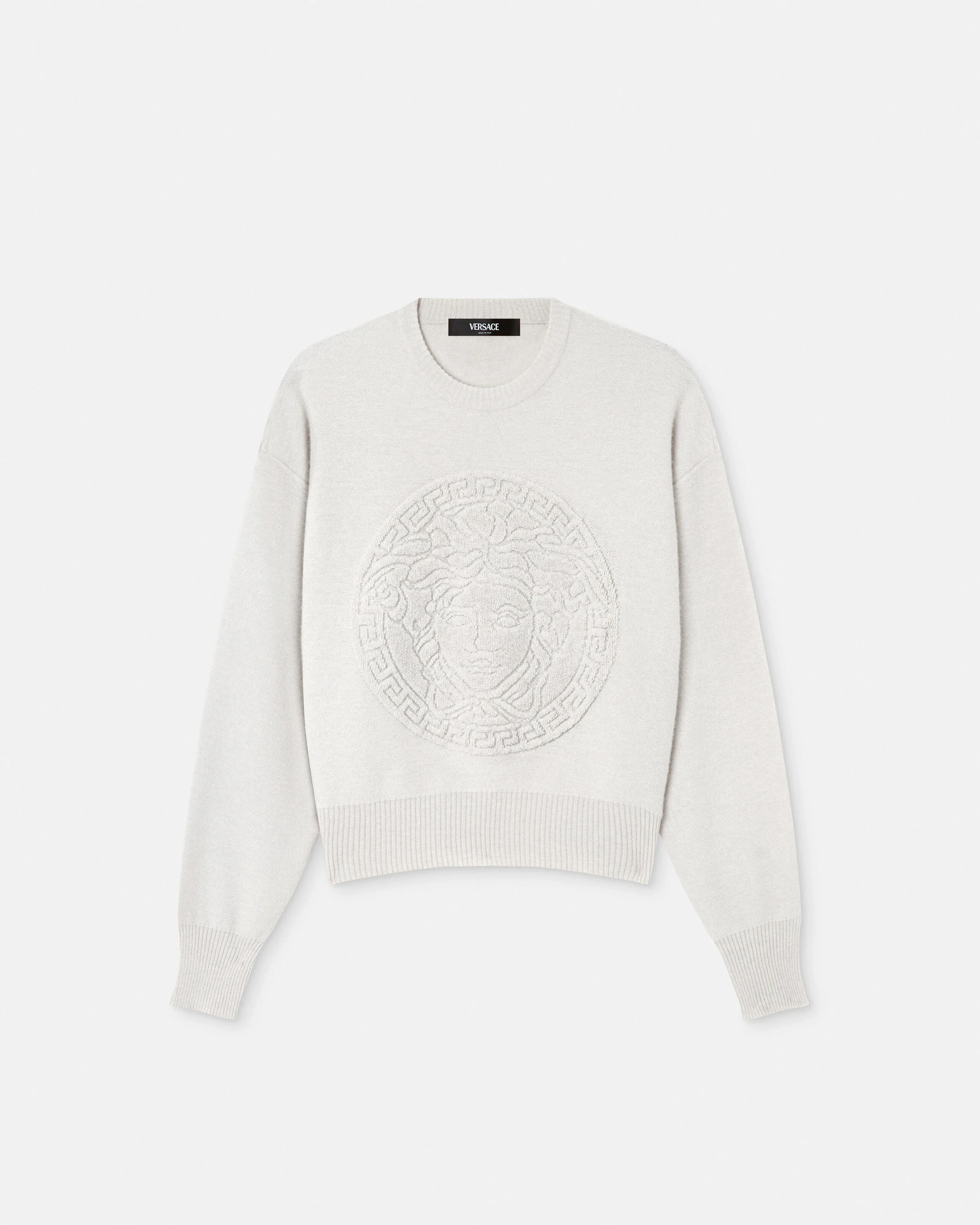 Cashmere-Blend Medusa Knit Sweater - 1