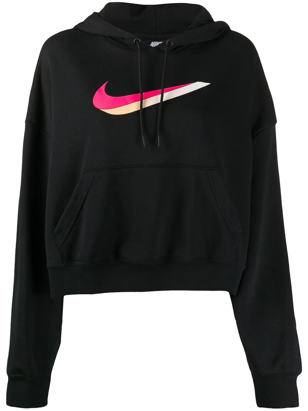 Swoosh print hoodie - 1