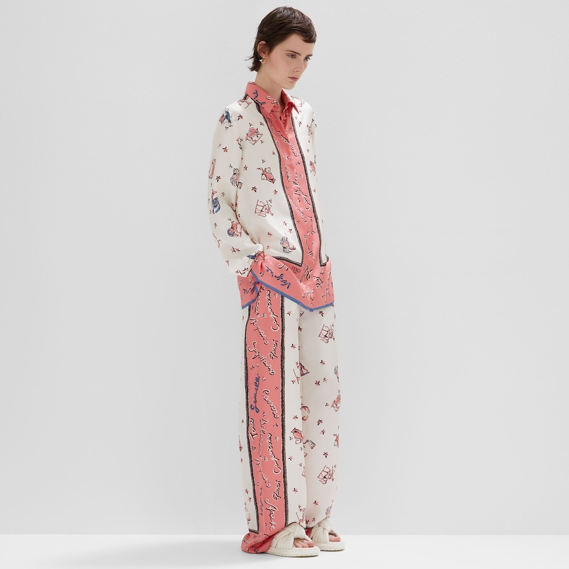 パンツ Fendi Trousers Pink FENDI Printed Trousers | Pink | FARFETCH