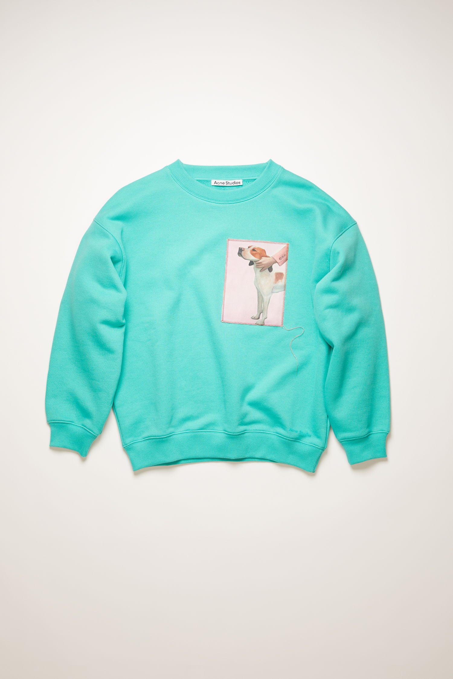 Dog-patch sweatshirt turquoise blue - 1